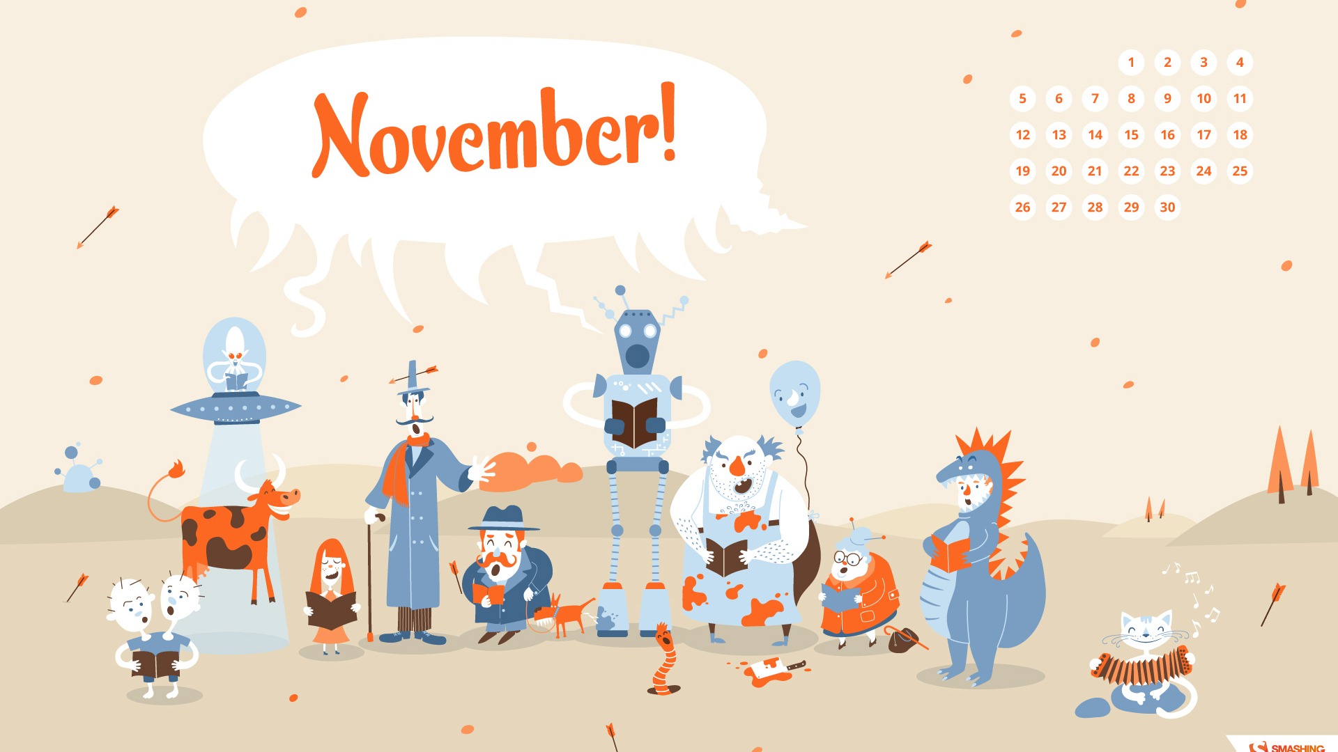 Novembre 2012 Calendar Wallpaper (1) #9 - 1920x1080