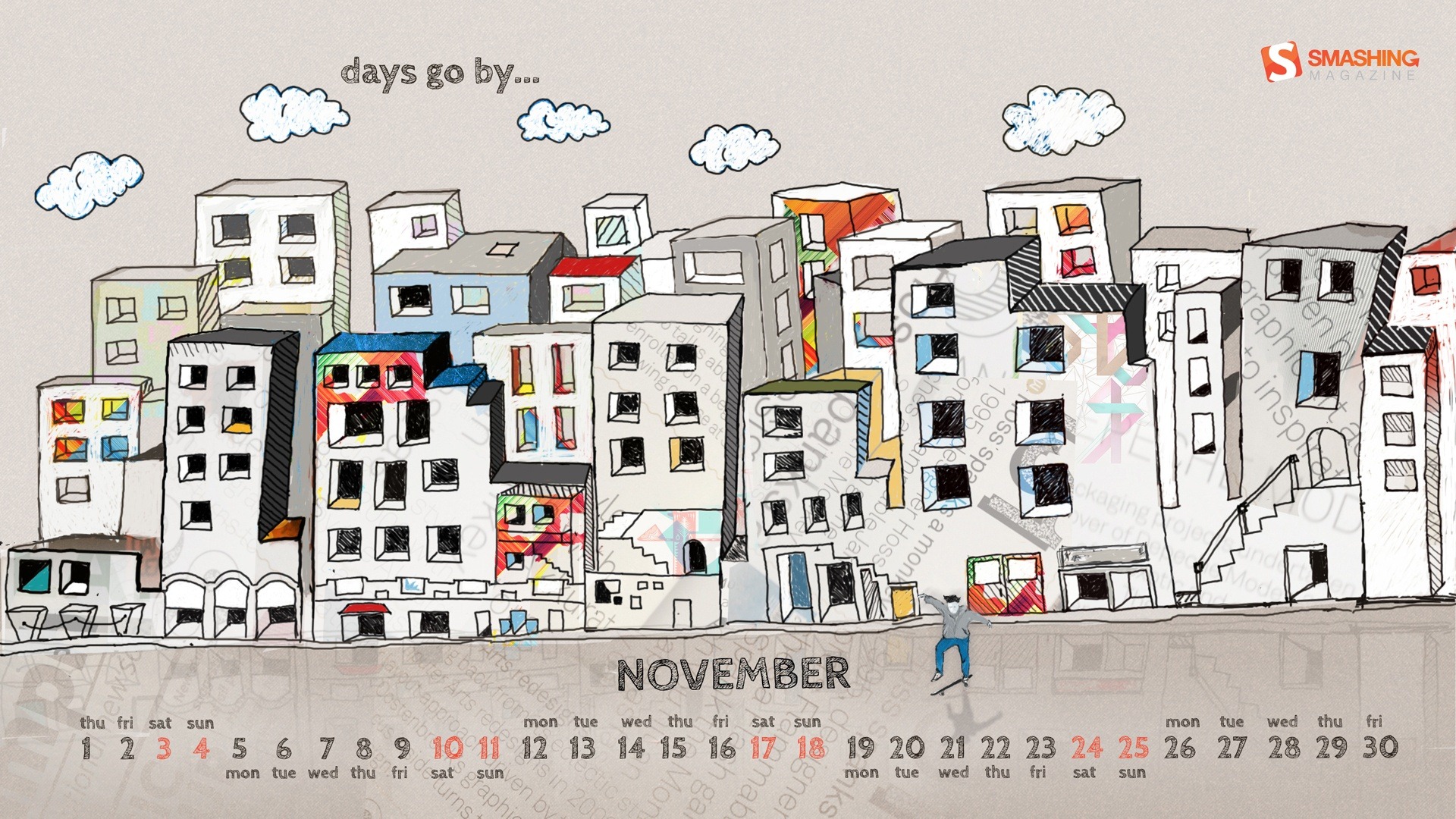 November 2012 Calendar wallpaper (1) #14 - 1920x1080