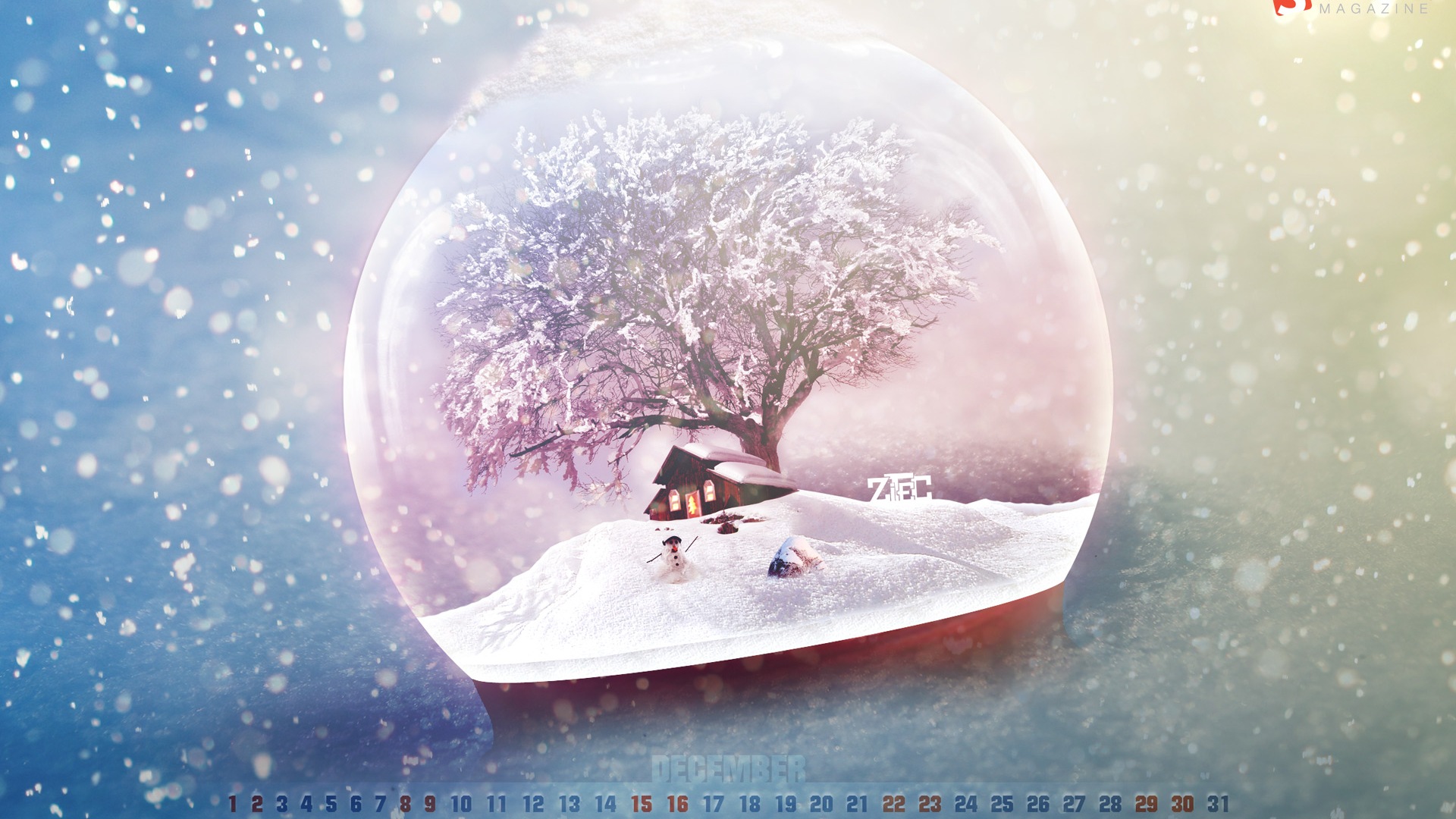 December 2012 Calendar wallpaper (1) #18 - 1920x1080