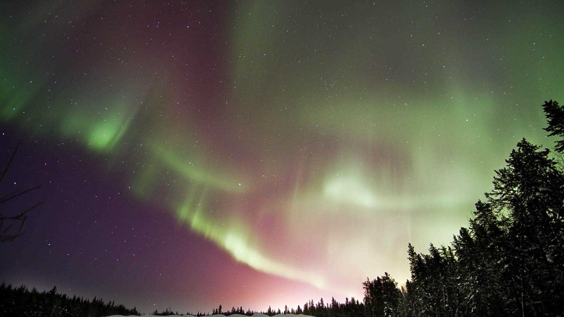 Природные чудеса Northern Lights HD обои (1) #18 - 1920x1080