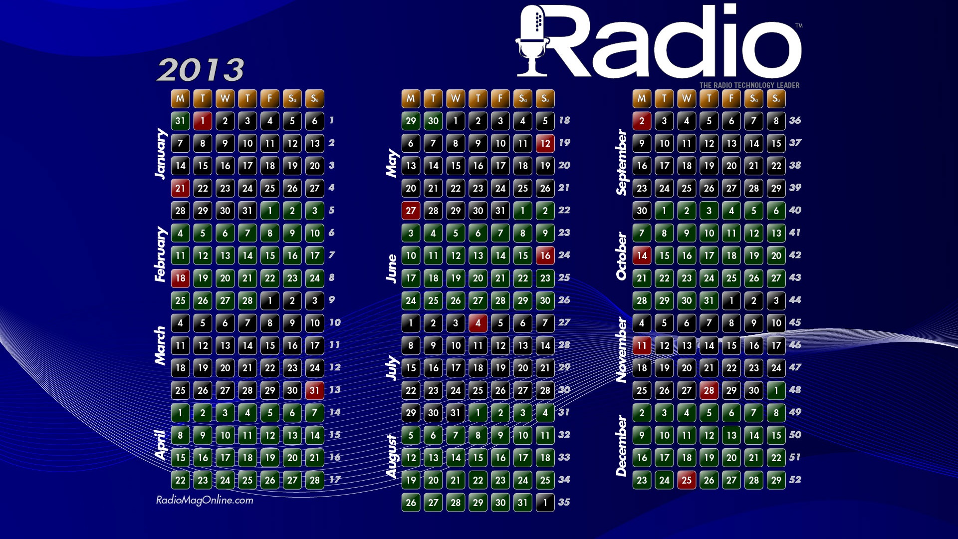 Январь 2013 Календарь обои (1) #6 - 1920x1080