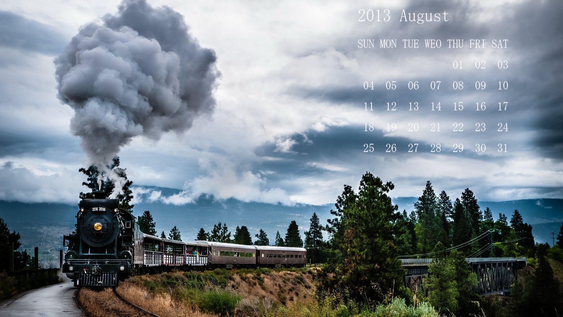 August 2013 calendar wallpaper (1) #6 - 1920x1080