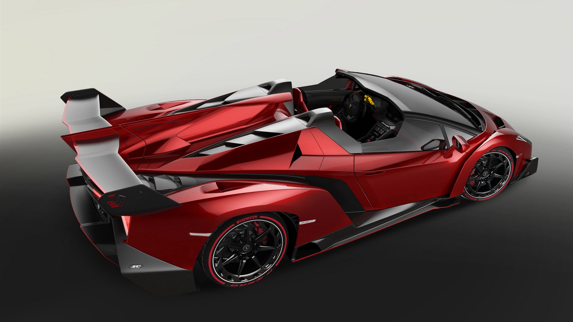 2014 Lamborghini Veneno Roadster rouge supercar écran HD #6 - 1920x1080