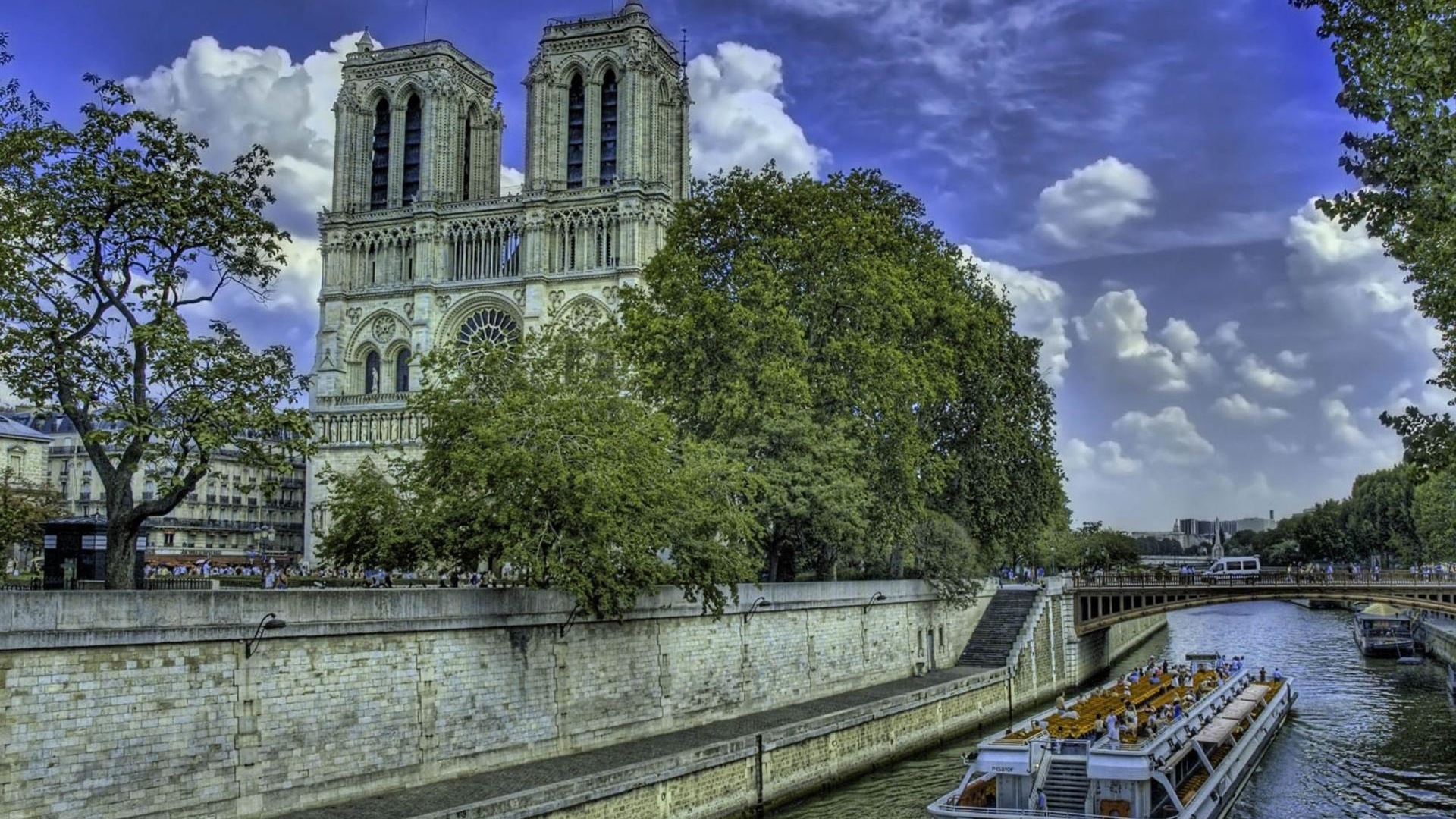 巴黎圣母院 高清风景壁纸10 - 1920x1080