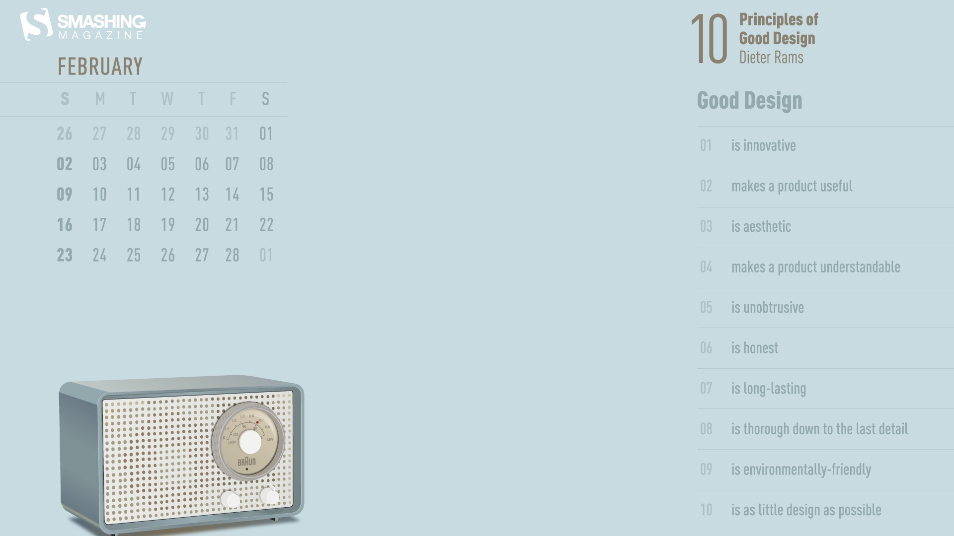 02 2014 Calendar fondo de pantalla (2) #10 - 1920x1080