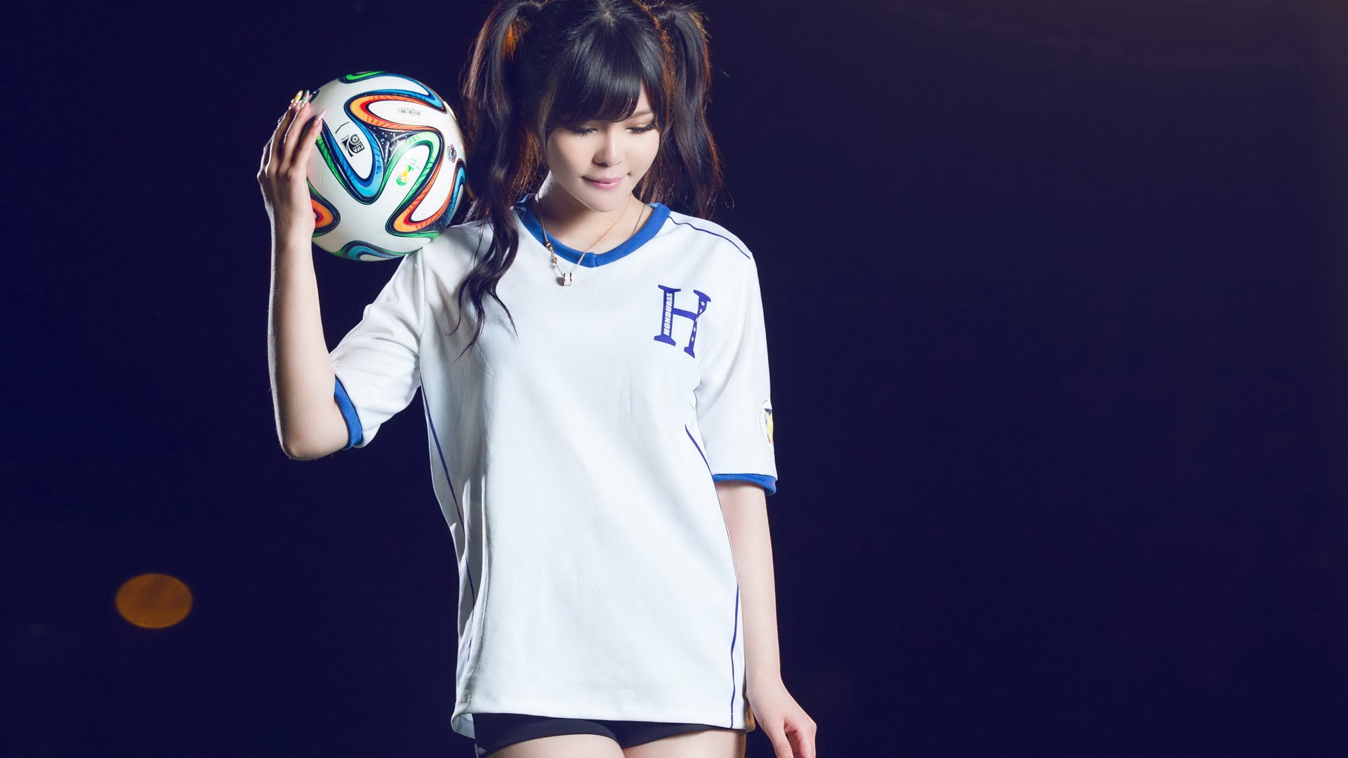 32 World Cup dresy, fotbalové dítě krásné dívky HD Tapety na plochu #10 - 1920x1080