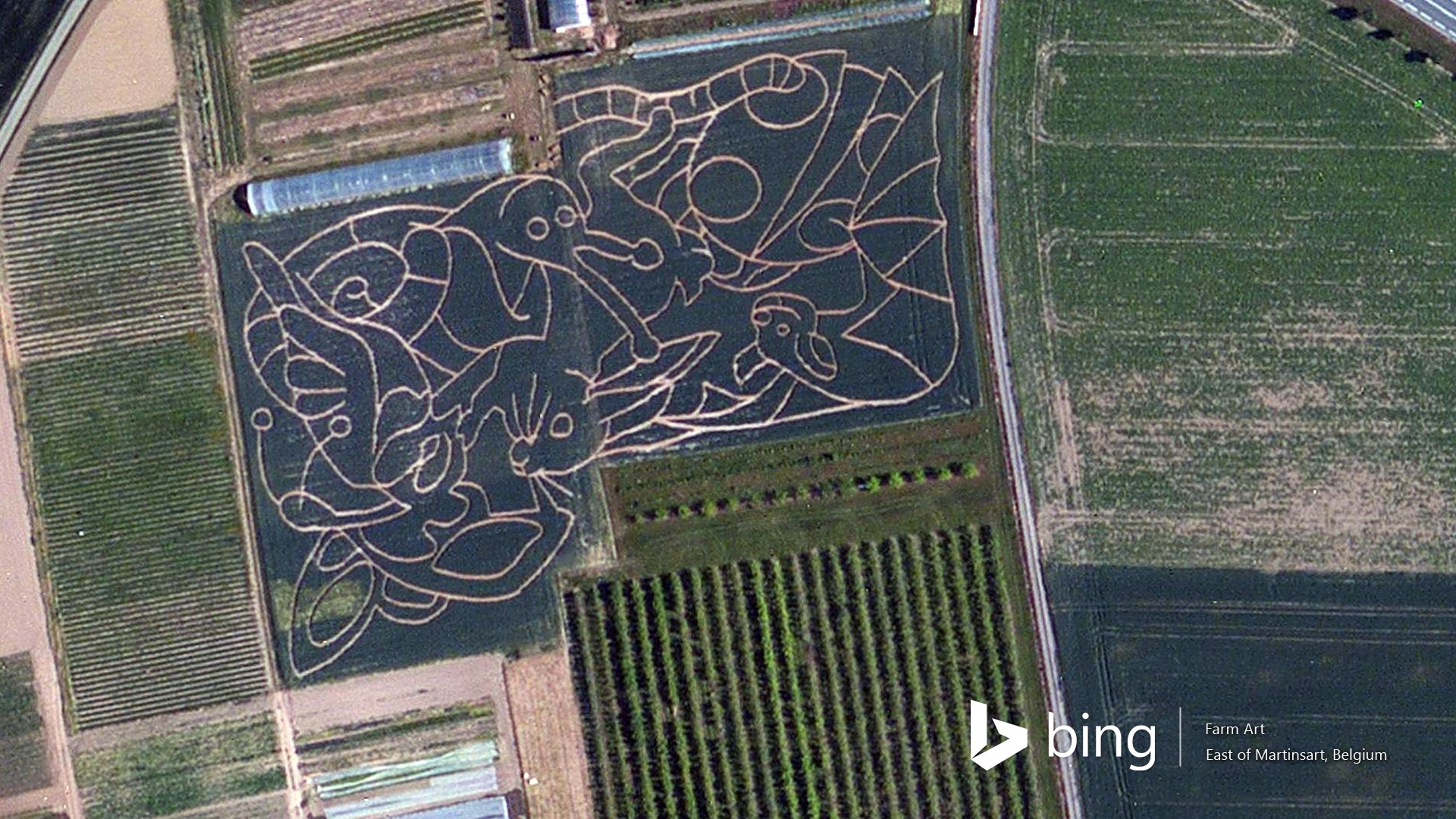 Microsoft Bing HD обои: Вид с воздуха на Европе #12 - 1920x1080