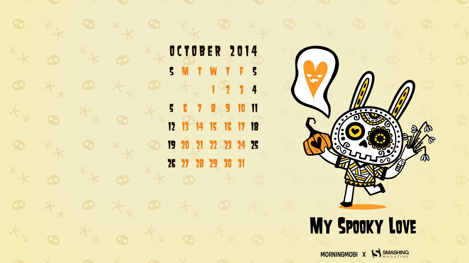 October 2014 Calendar wallpaper (2) #13 - 1920x1080