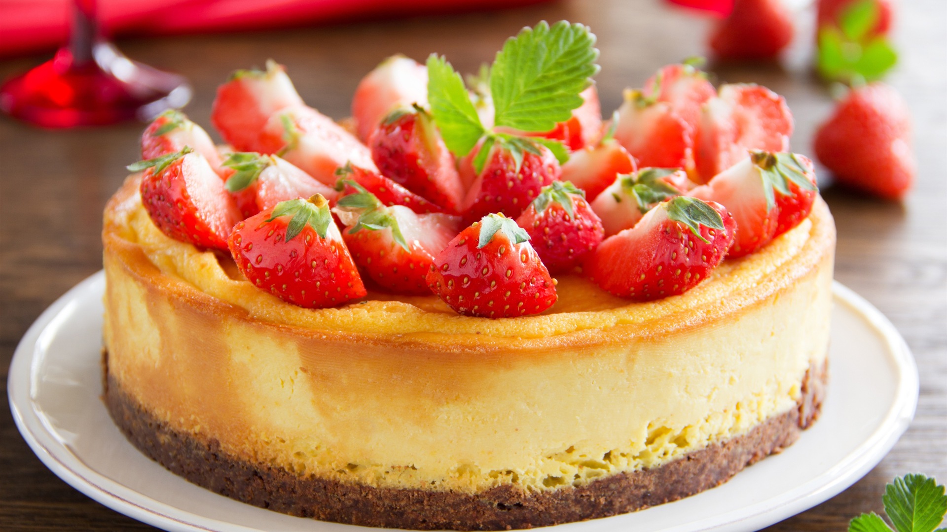 Delicious strawberry cake HD wallpapers #25 - 1920x1080