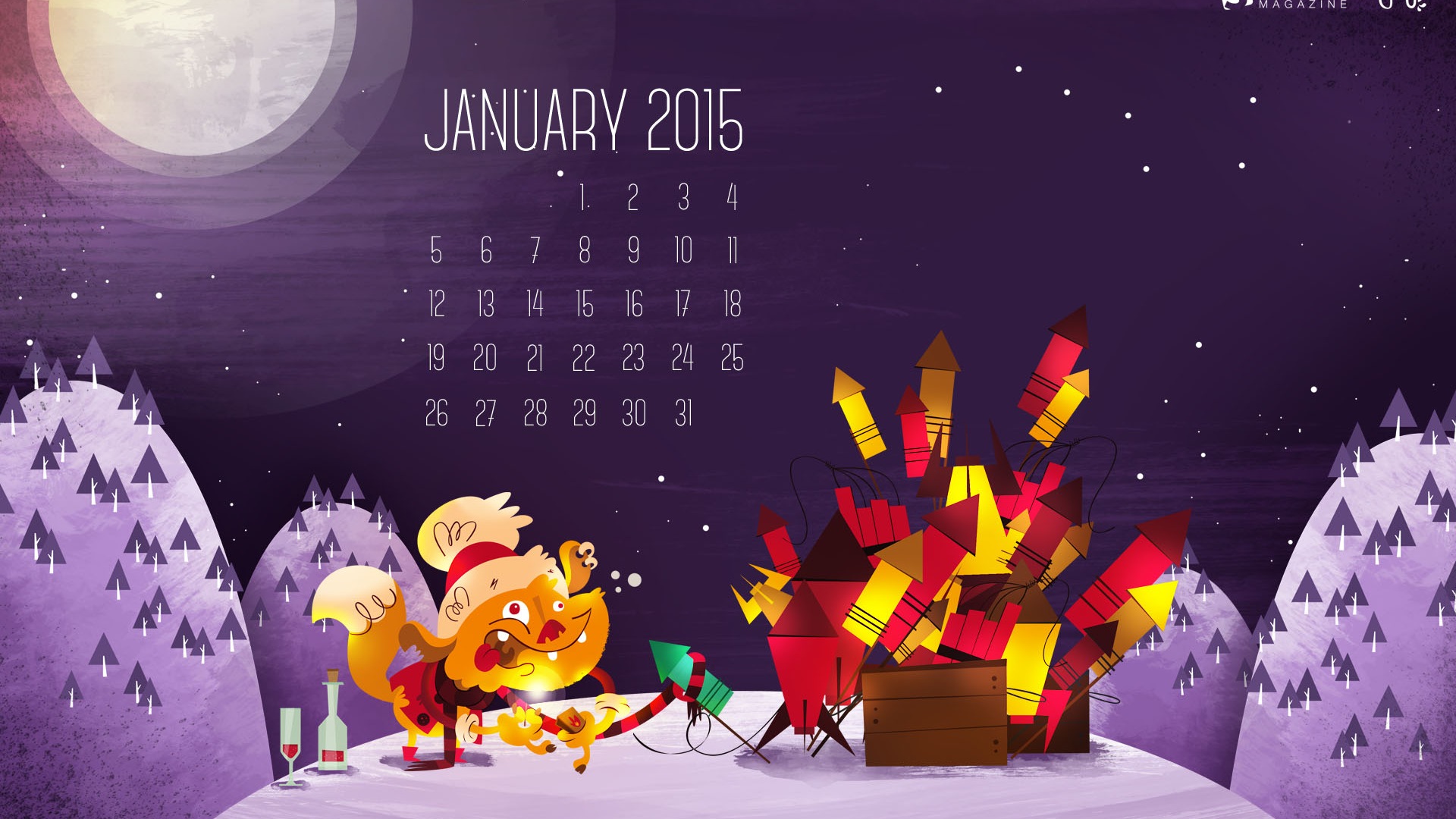 Januar 2015 Kalender Wallpaper (2) #7 - 1920x1080