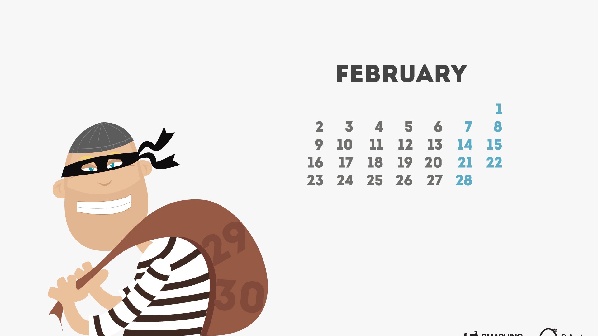 February 2015 Calendar wallpaper (2) #18 - 1920x1080