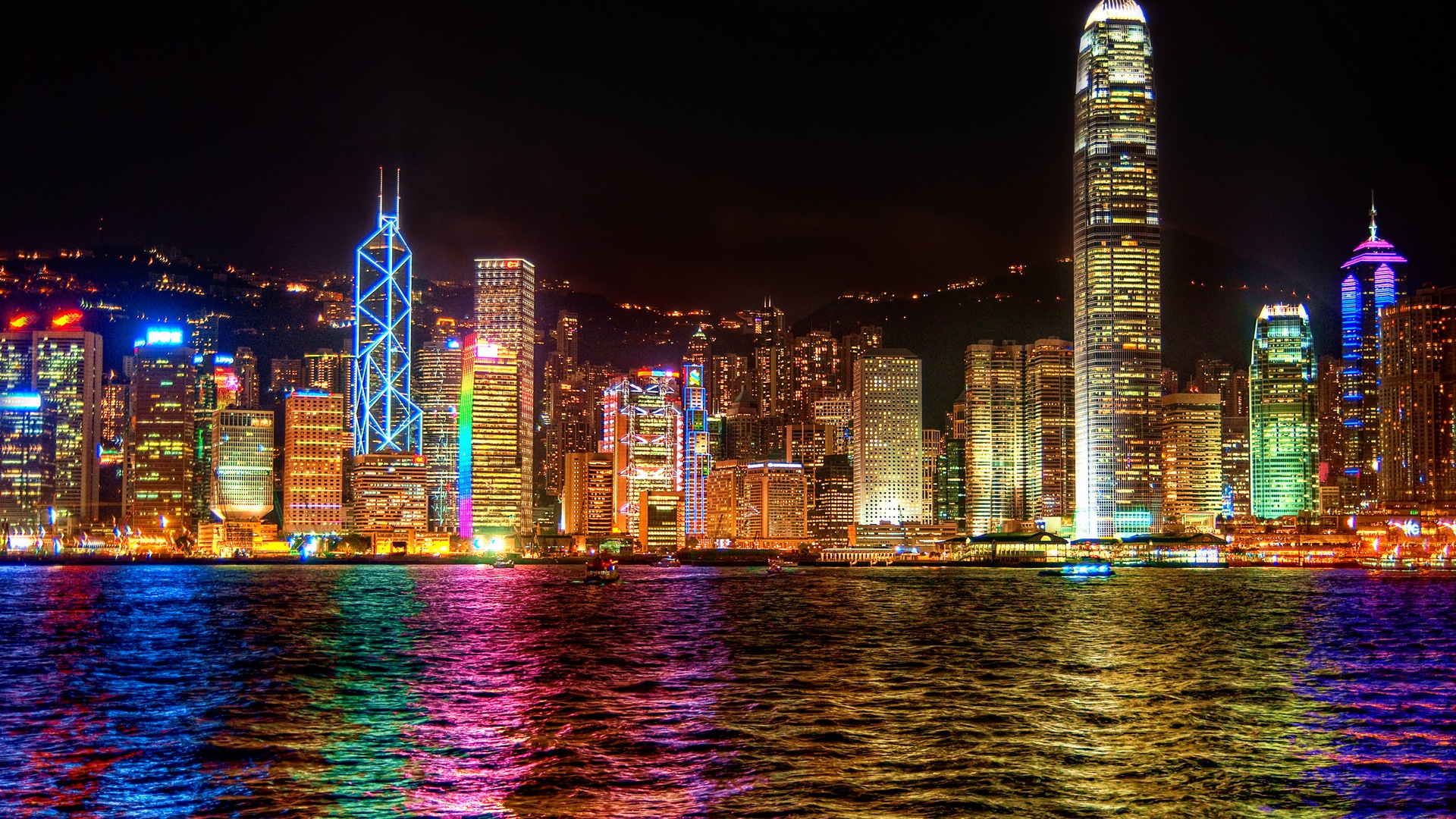 홍콩의 도시 풍경 아름다운 HD 배경 화면 #13 - 1920x1080