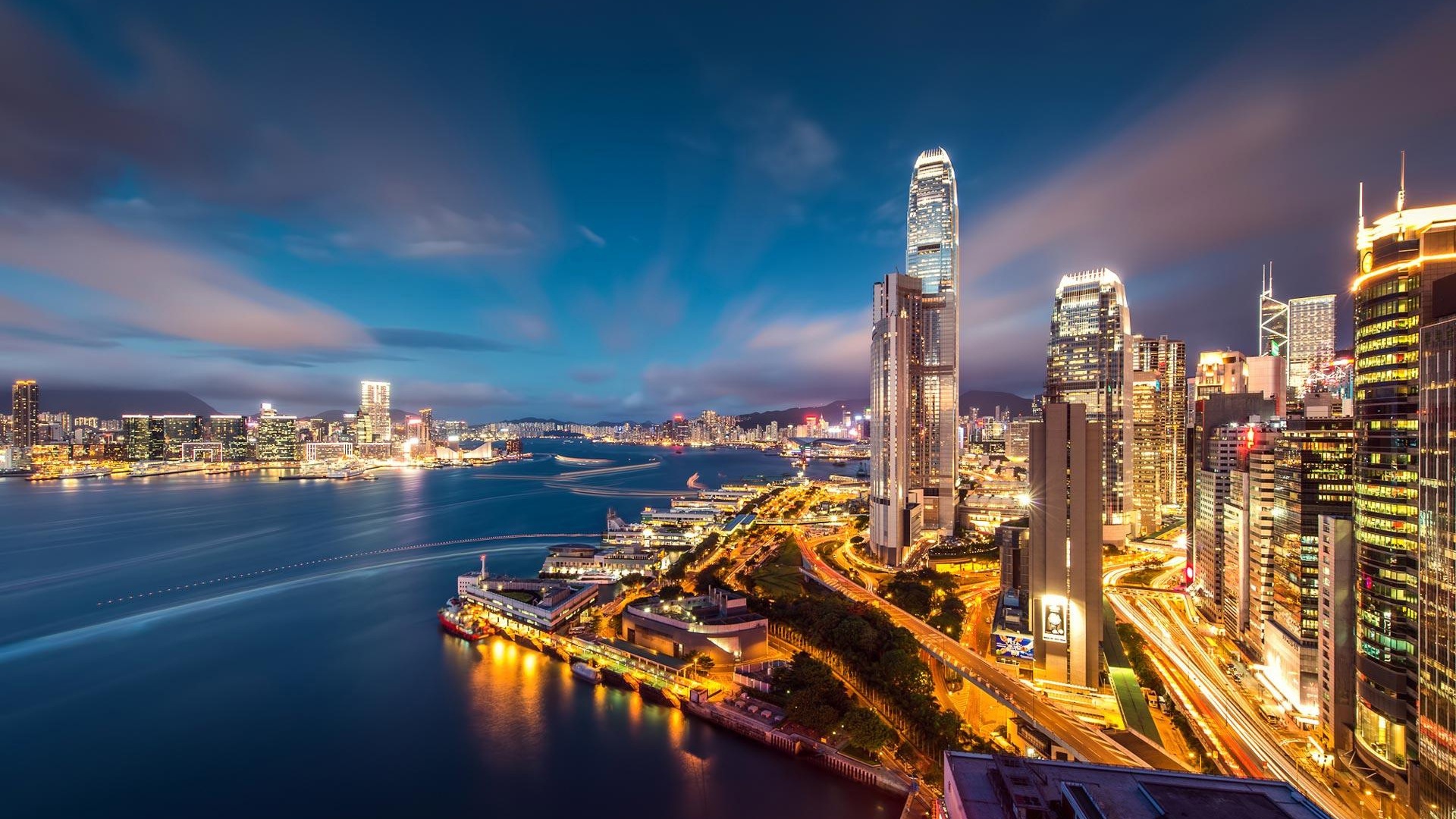 홍콩의 도시 풍경 아름다운 HD 배경 화면 #20 - 1920x1080