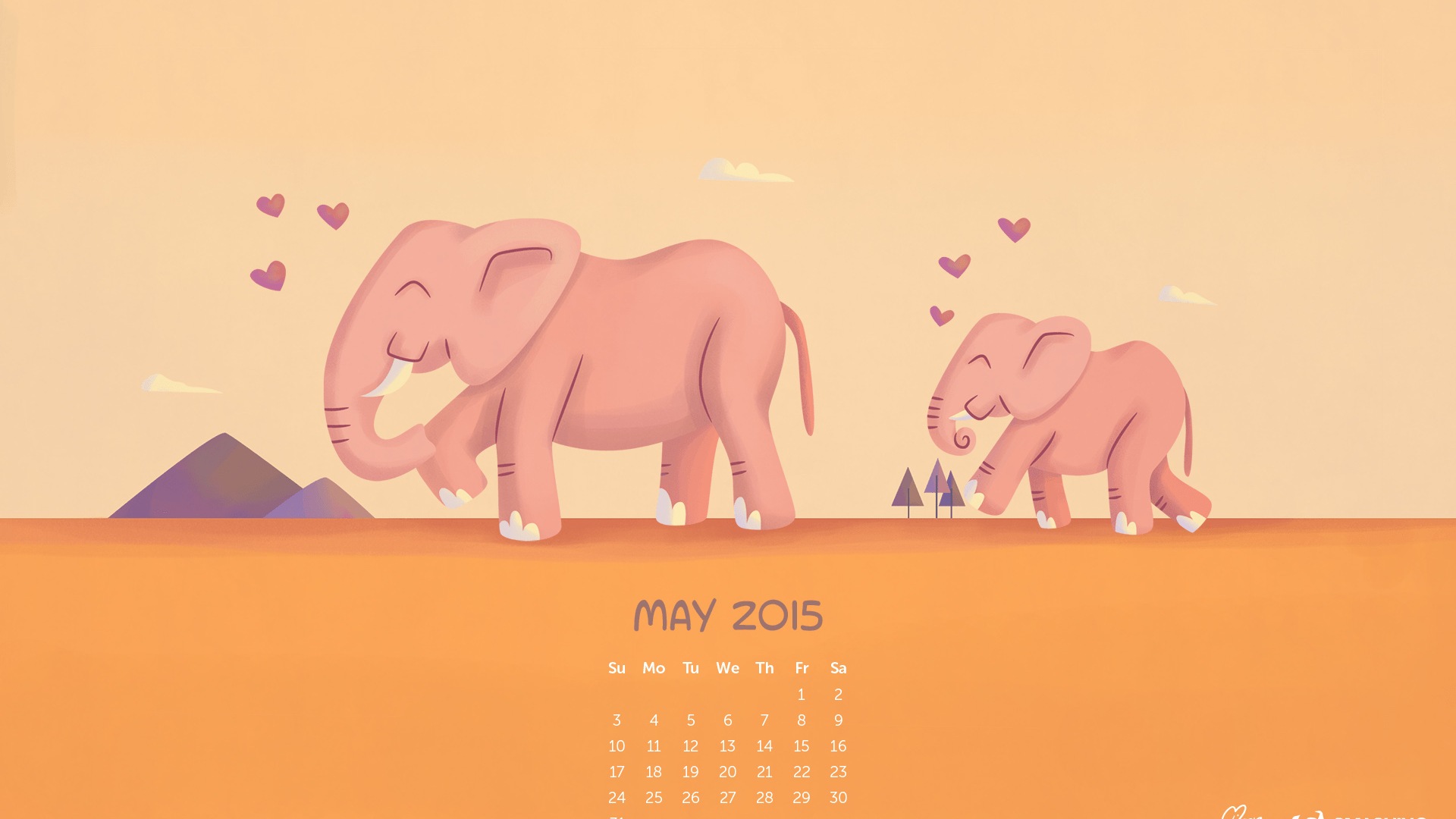 Mai 2015 Kalender Wallpaper (2) #20 - 1920x1080