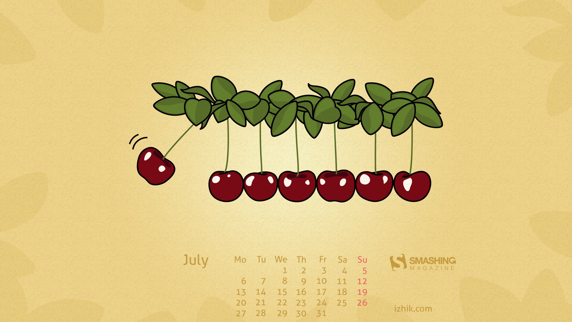 Juli 2015 Kalender Wallpaper (2) #17 - 1920x1080