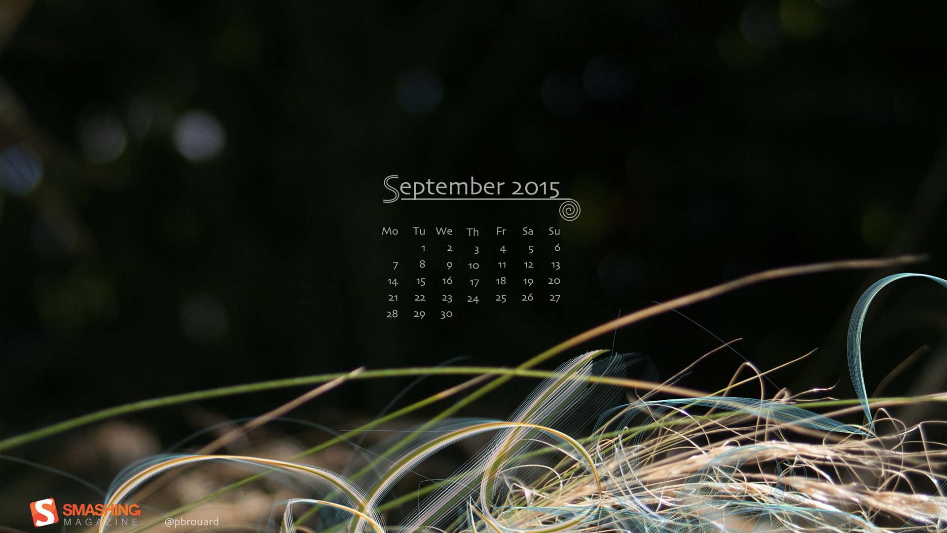 September 2015 Kalender Wallpaper (2) #19 - 1920x1080