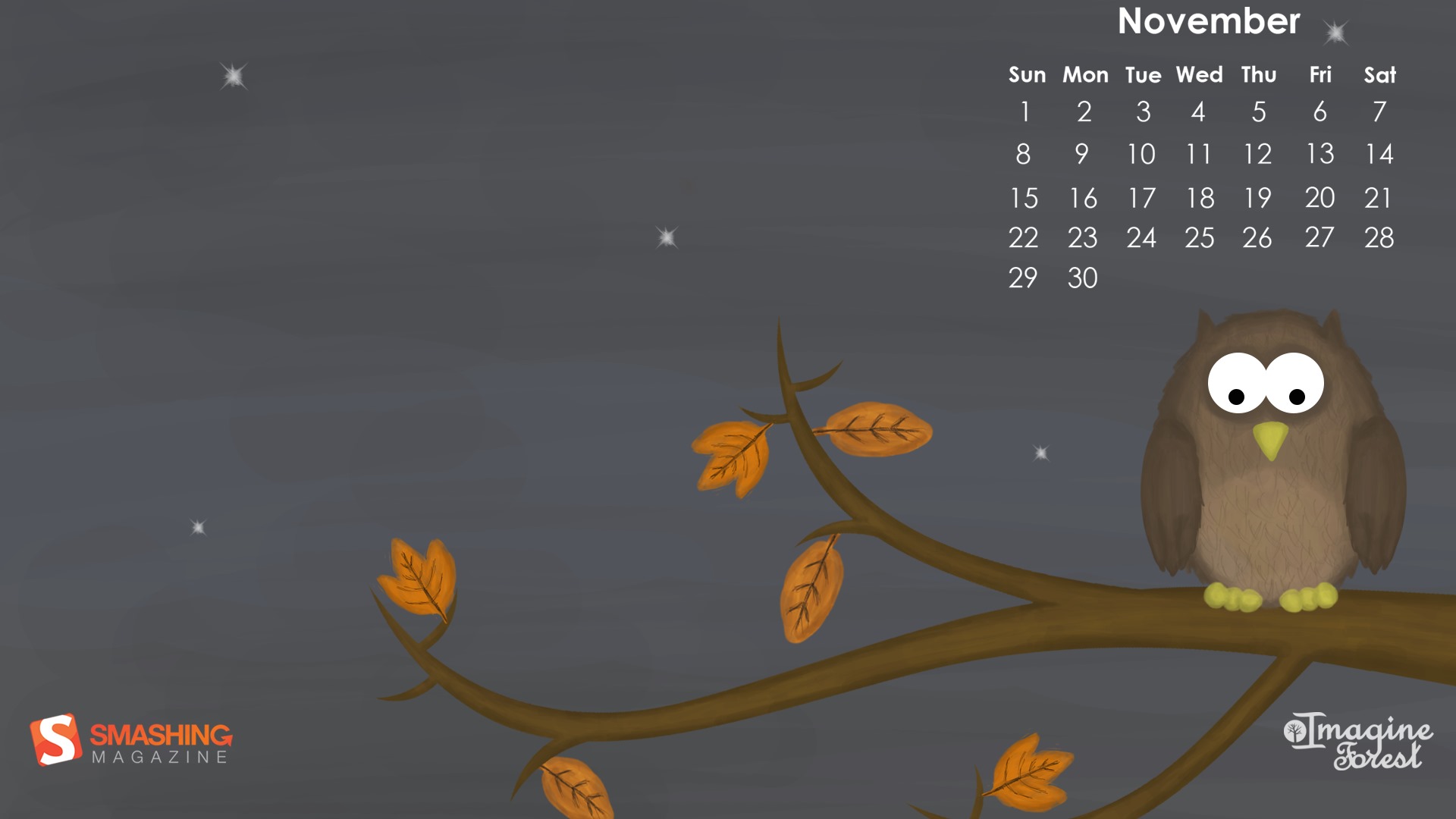 November 2015 Calendar wallpaper (2) #6 - 1920x1080