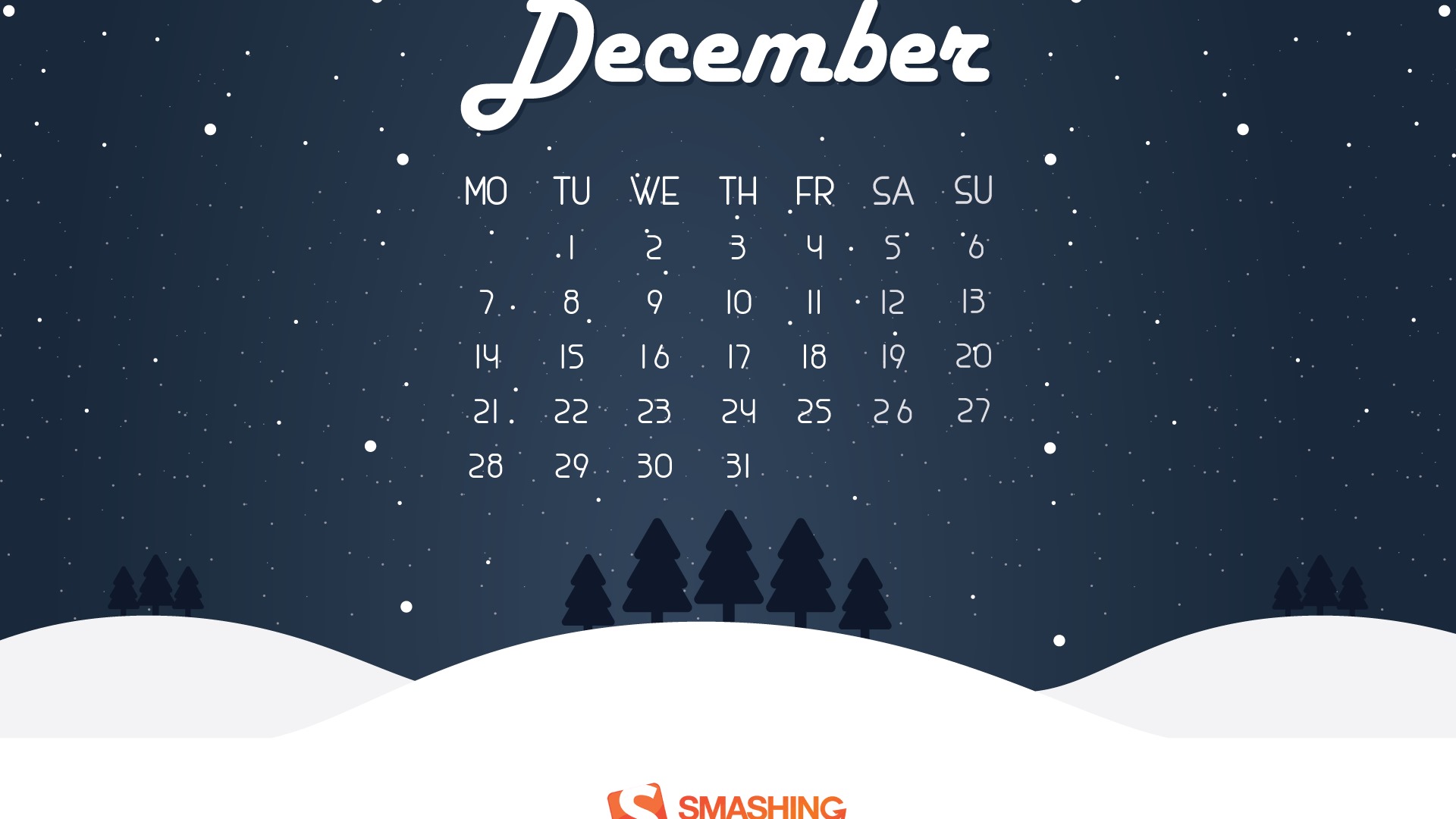 Декабрь 2015 Календарь обои (2) #7 - 1920x1080