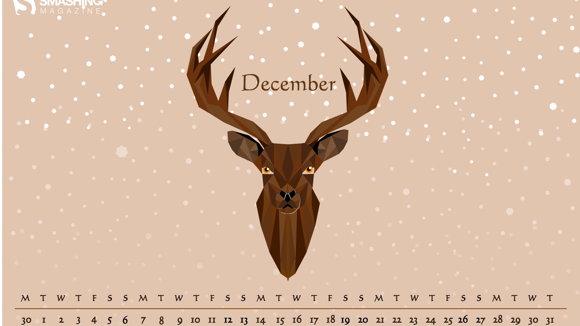 Декабрь 2015 Календарь обои (2) #13 - 1920x1080