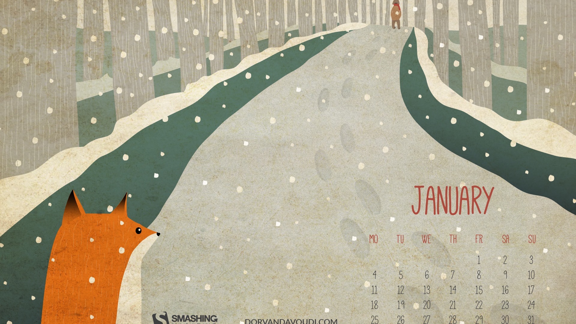 January 2016 calendar wallpaper (2) #6 - 1920x1080