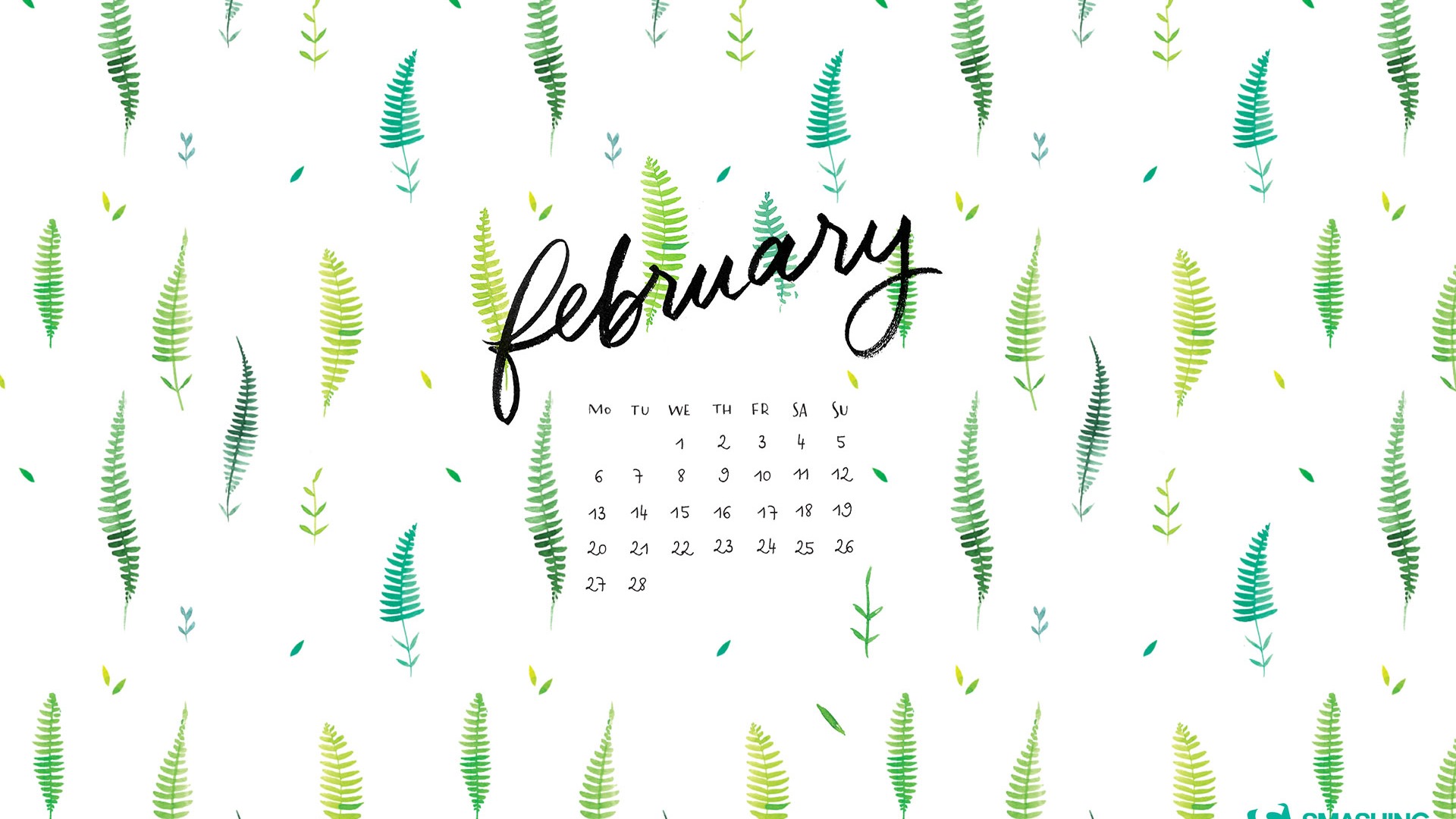 Февраль 2017 обои календарь (1) #16 - 1920x1080