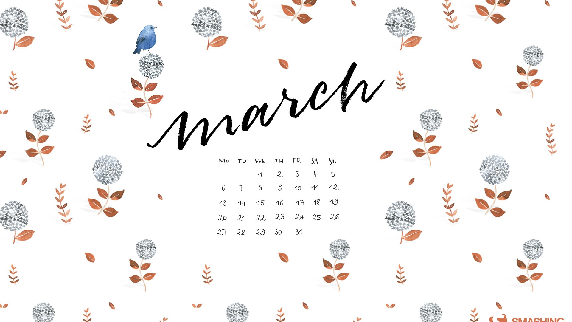 Март 2017 календарь обои (2) #15 - 1920x1080