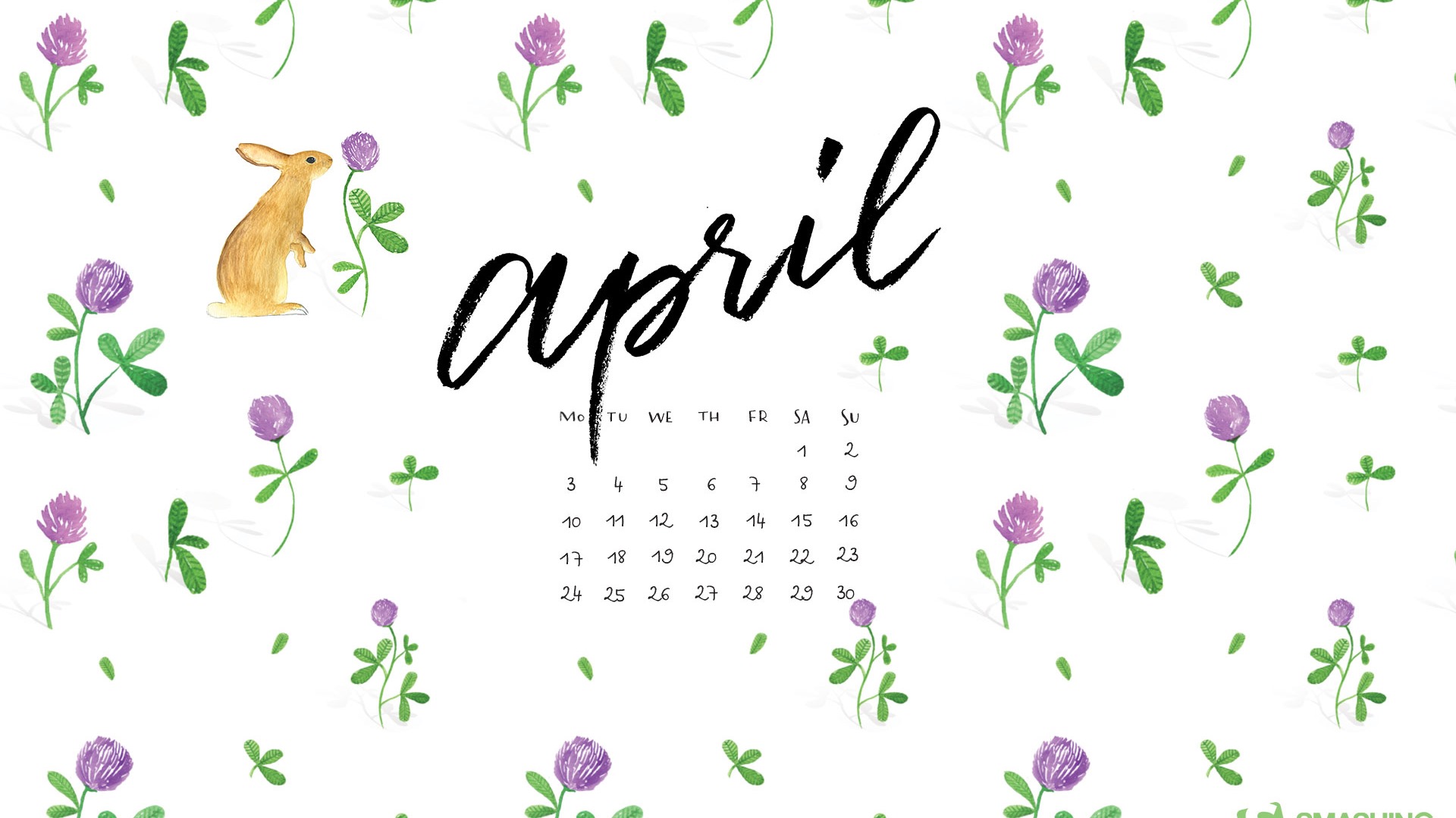 Апрель 2017 календарь обои (1) #14 - 1920x1080