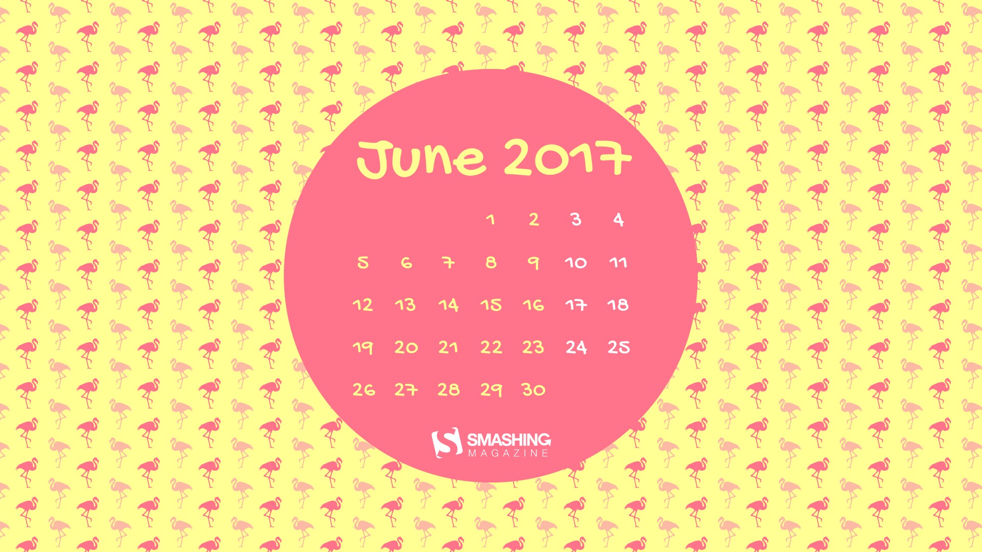 Juni 2017 Kalender Tapete #2 - 1920x1080