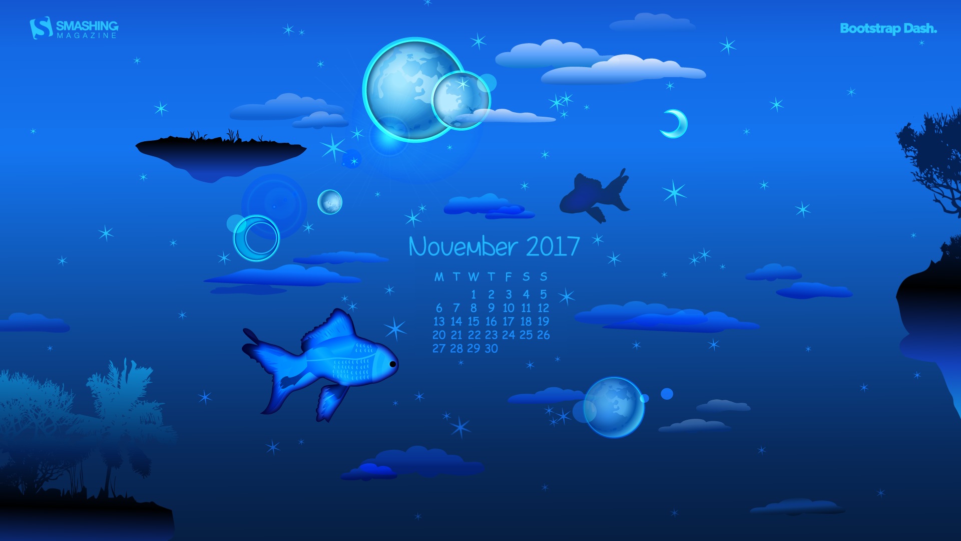 November 2017 Kalendertapete #9 - 1920x1080