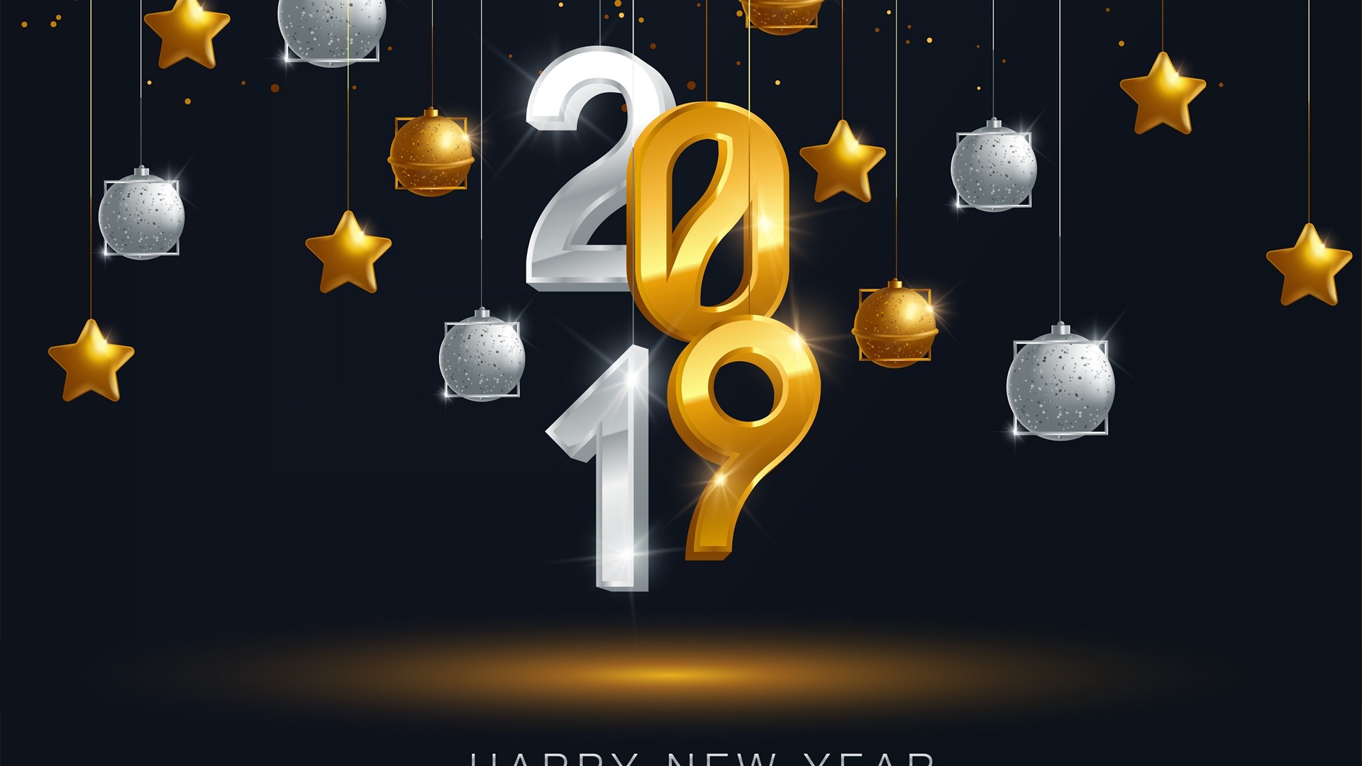 Šťastný nový rok 2019 HD tapety #12 - 1920x1080