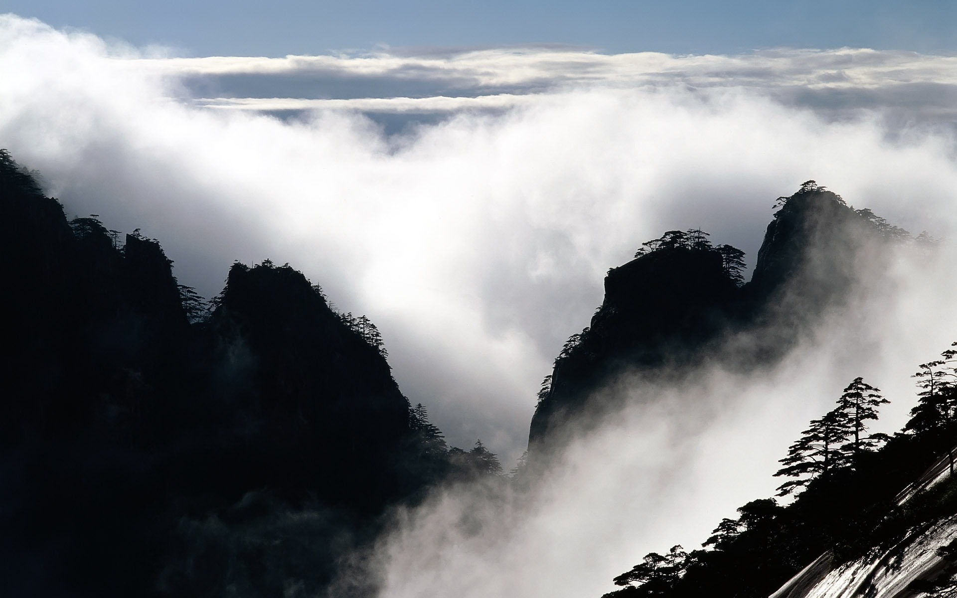 中国の壮大な川や山の壁紙 #20 - 1920x1200