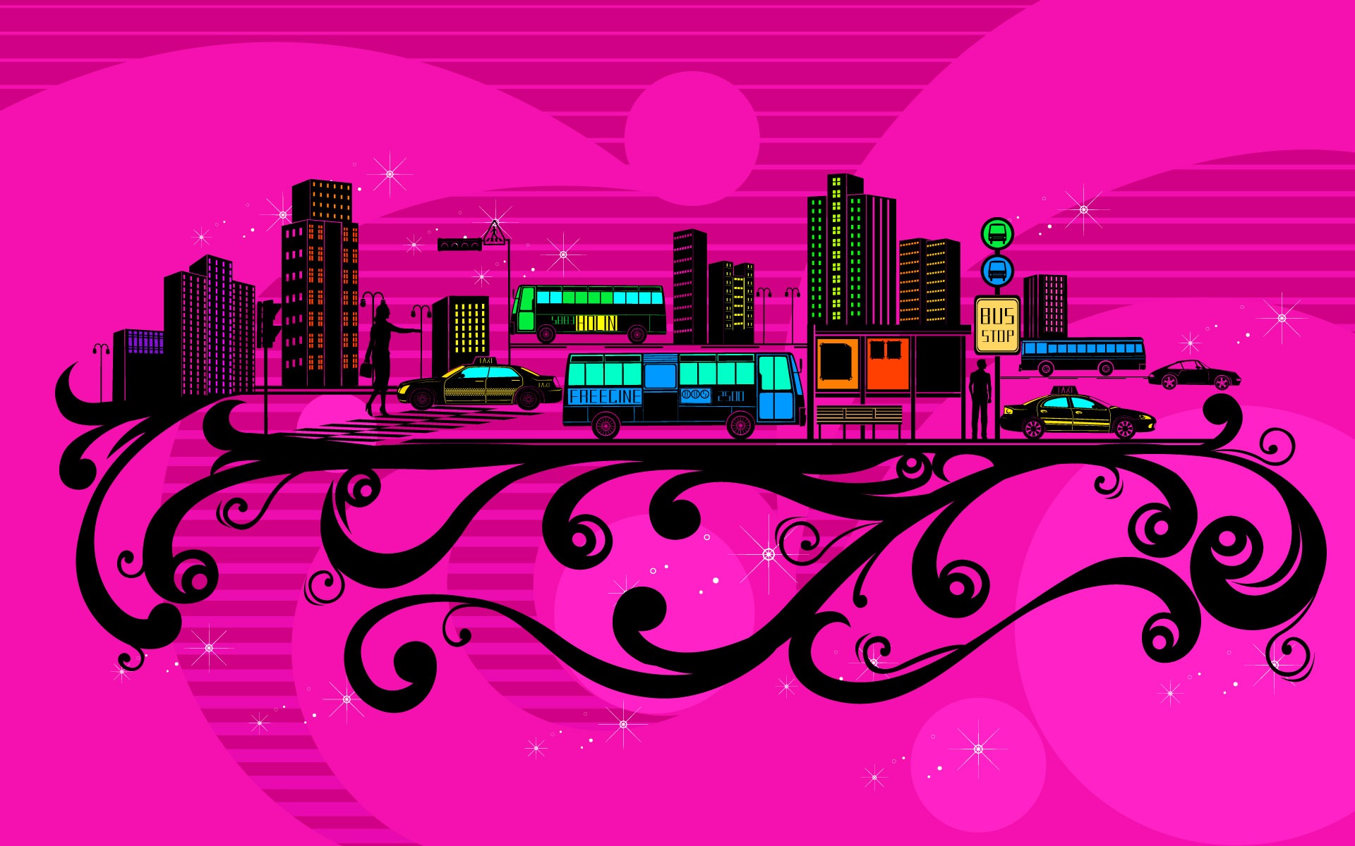 Vectorial de fondos de escritorio de modelo urbano (1) #3 - 1920x1200