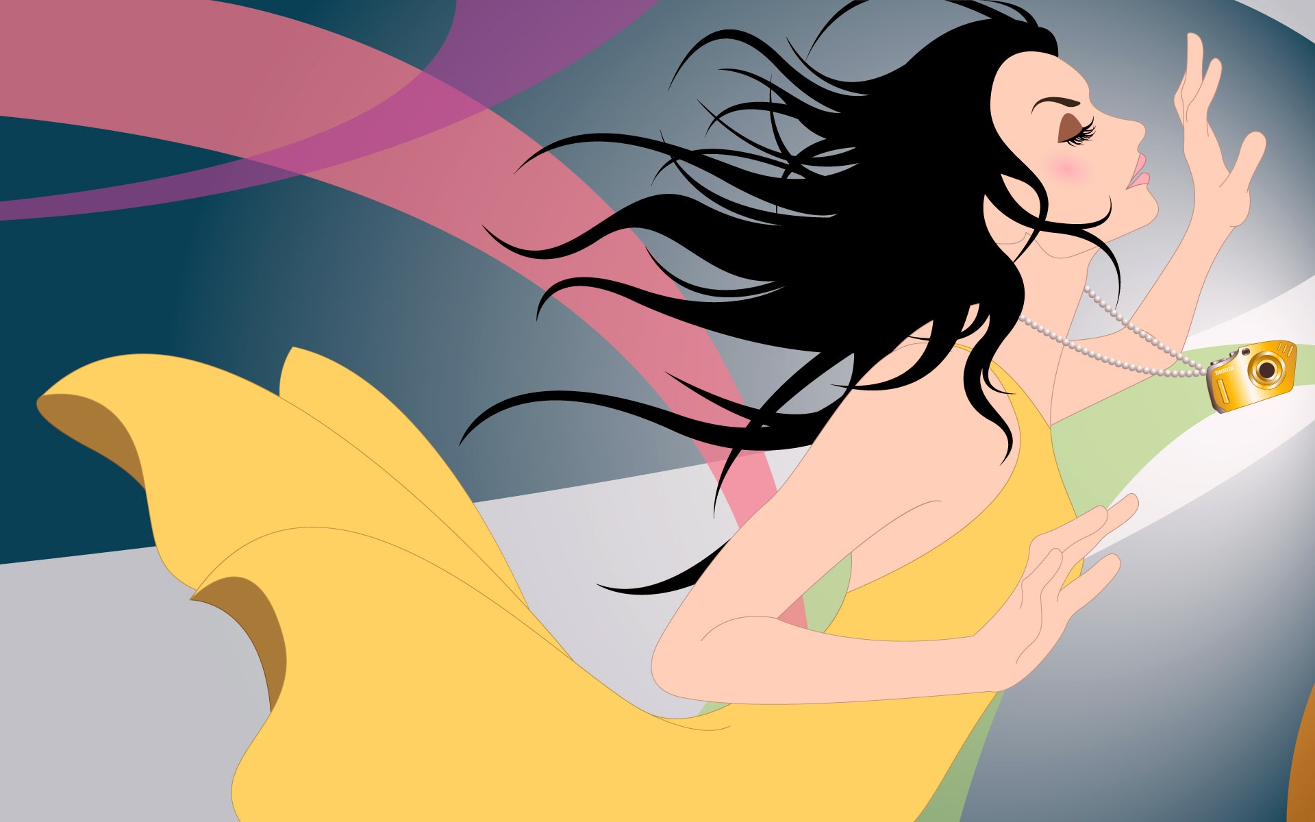 Vector urban women wallpaper (2) #3 - 1920x1200