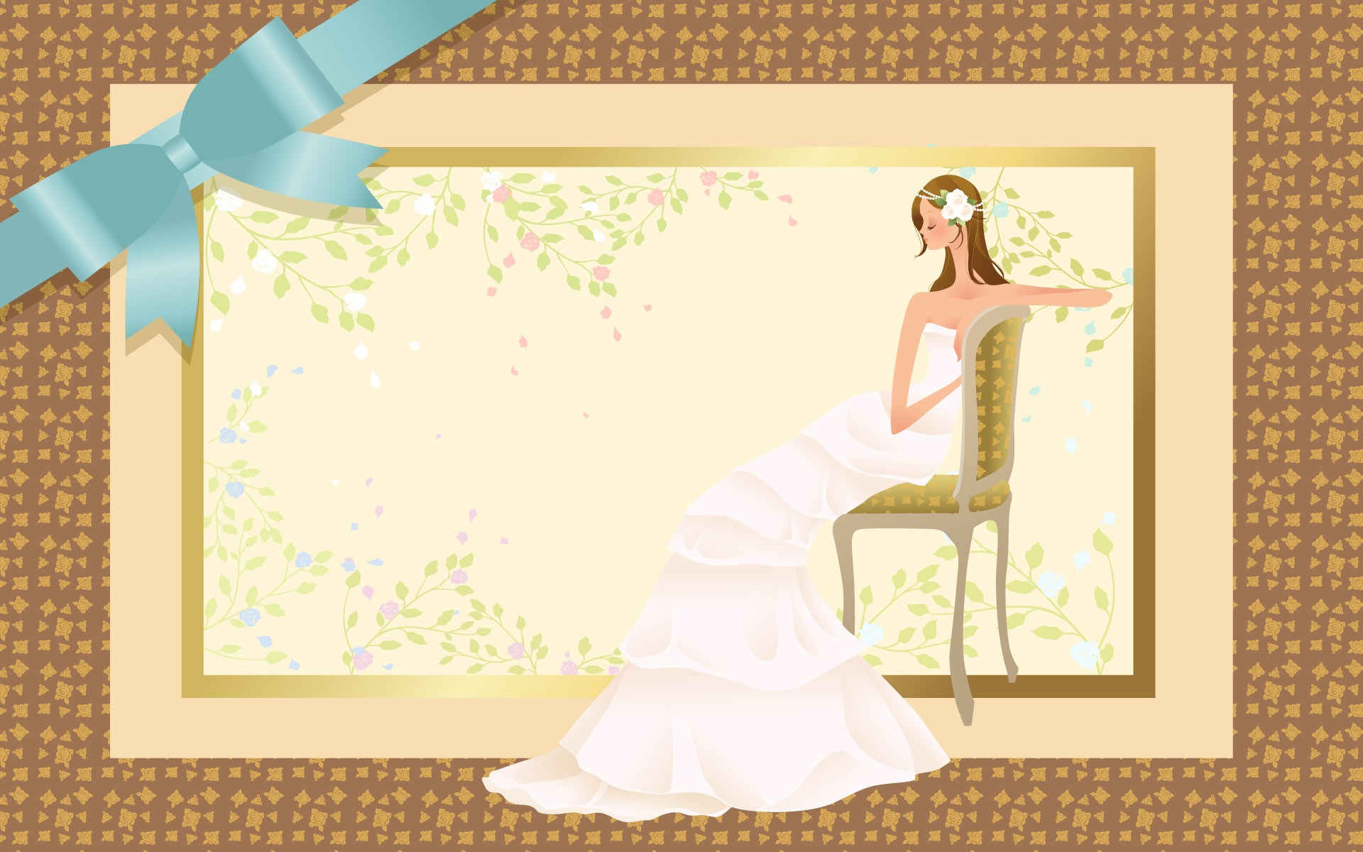 Vector wallpaper wedding bride (2) #11 - 1920x1200