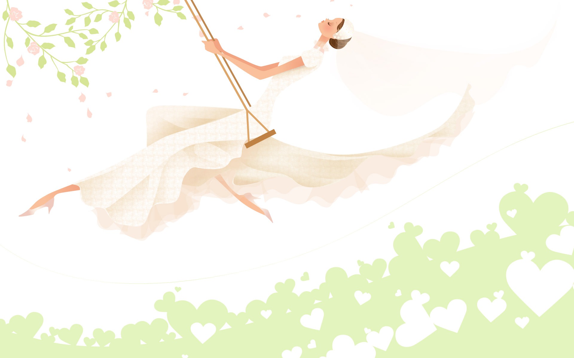 Vector wallpaper wedding bride (2) #18 - 1920x1200