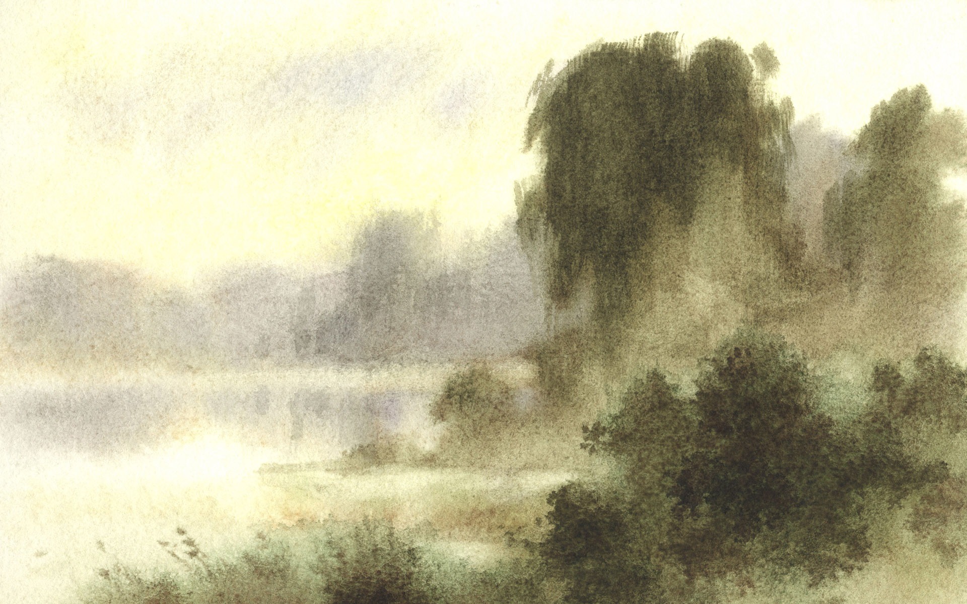 水彩景色 手绘壁纸(一)17 - 1920x1200