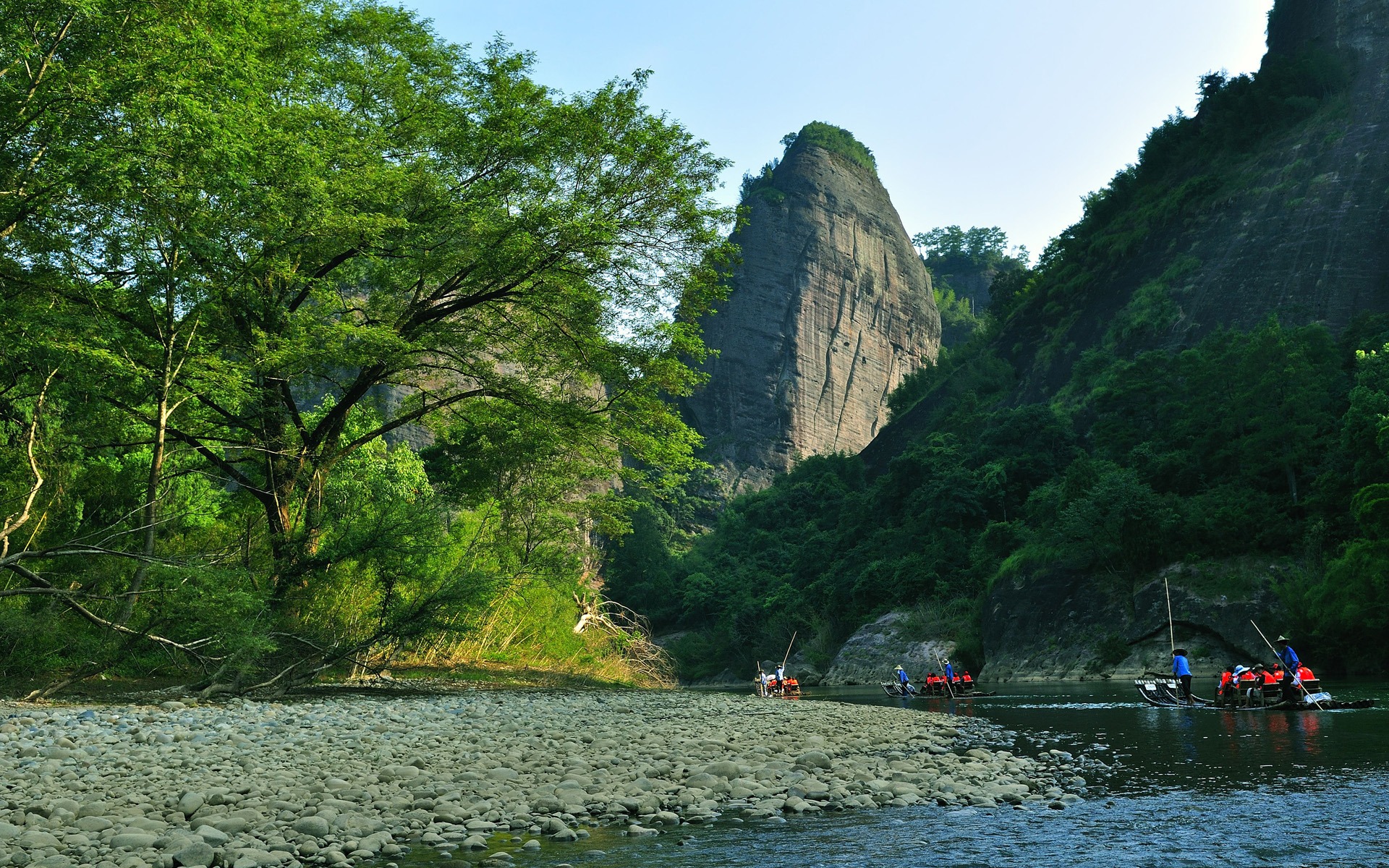 Wuyi jiuqu Landschaft (Foto Works of change) #14 - 1920x1200