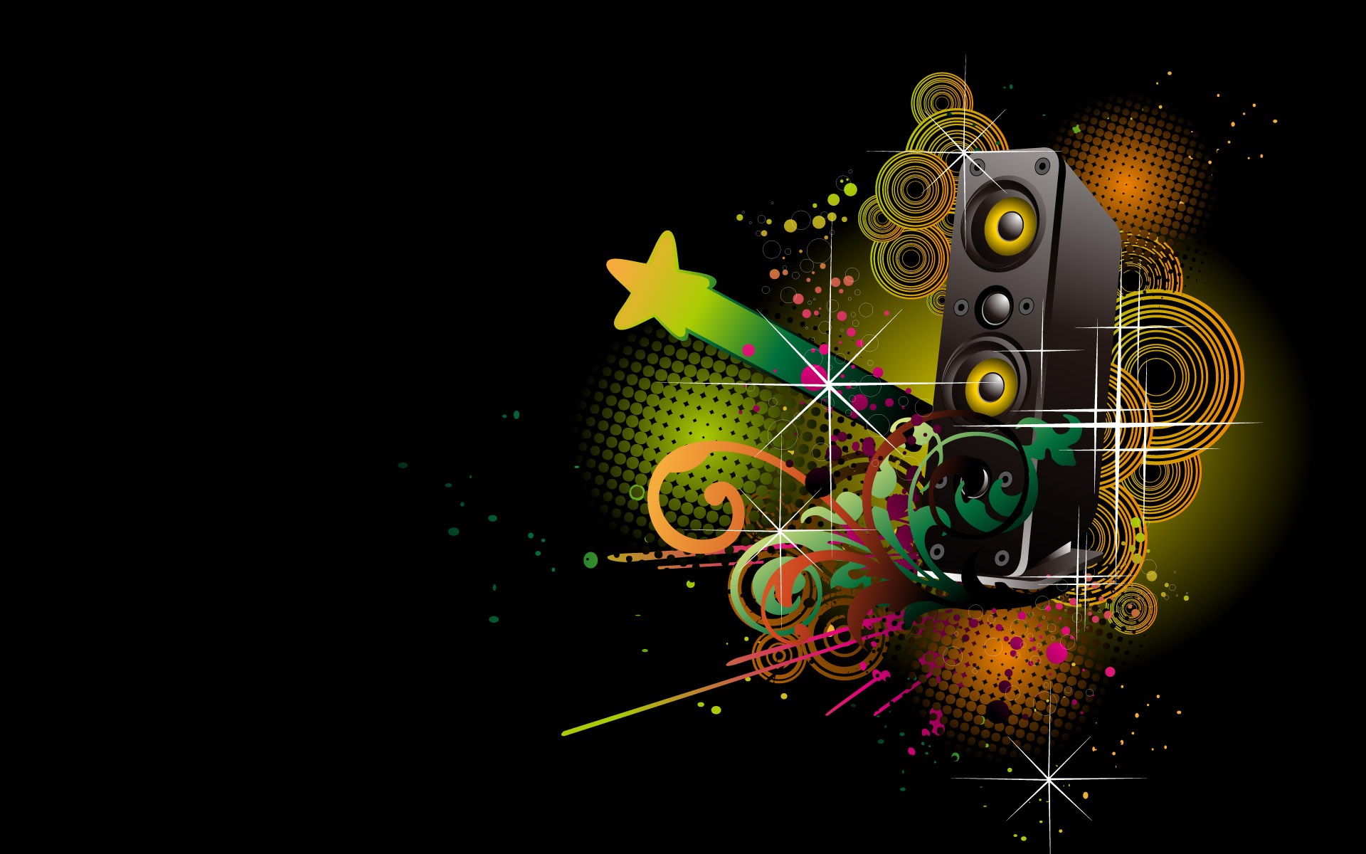 Vectorial de tema musical fondos de pantalla (3) #5 - 1920x1200