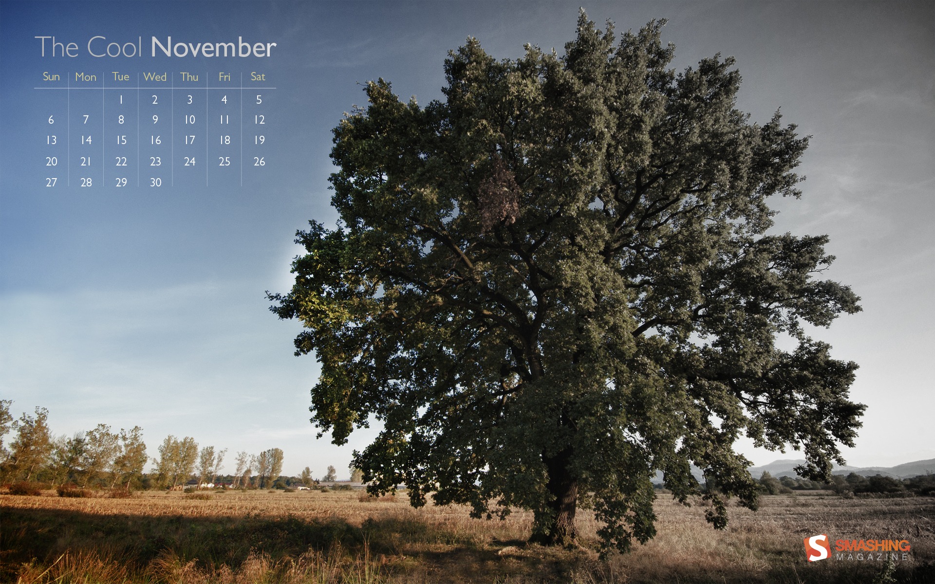 Ноябрь 2011 Календарь обои (1) #10 - 1920x1200