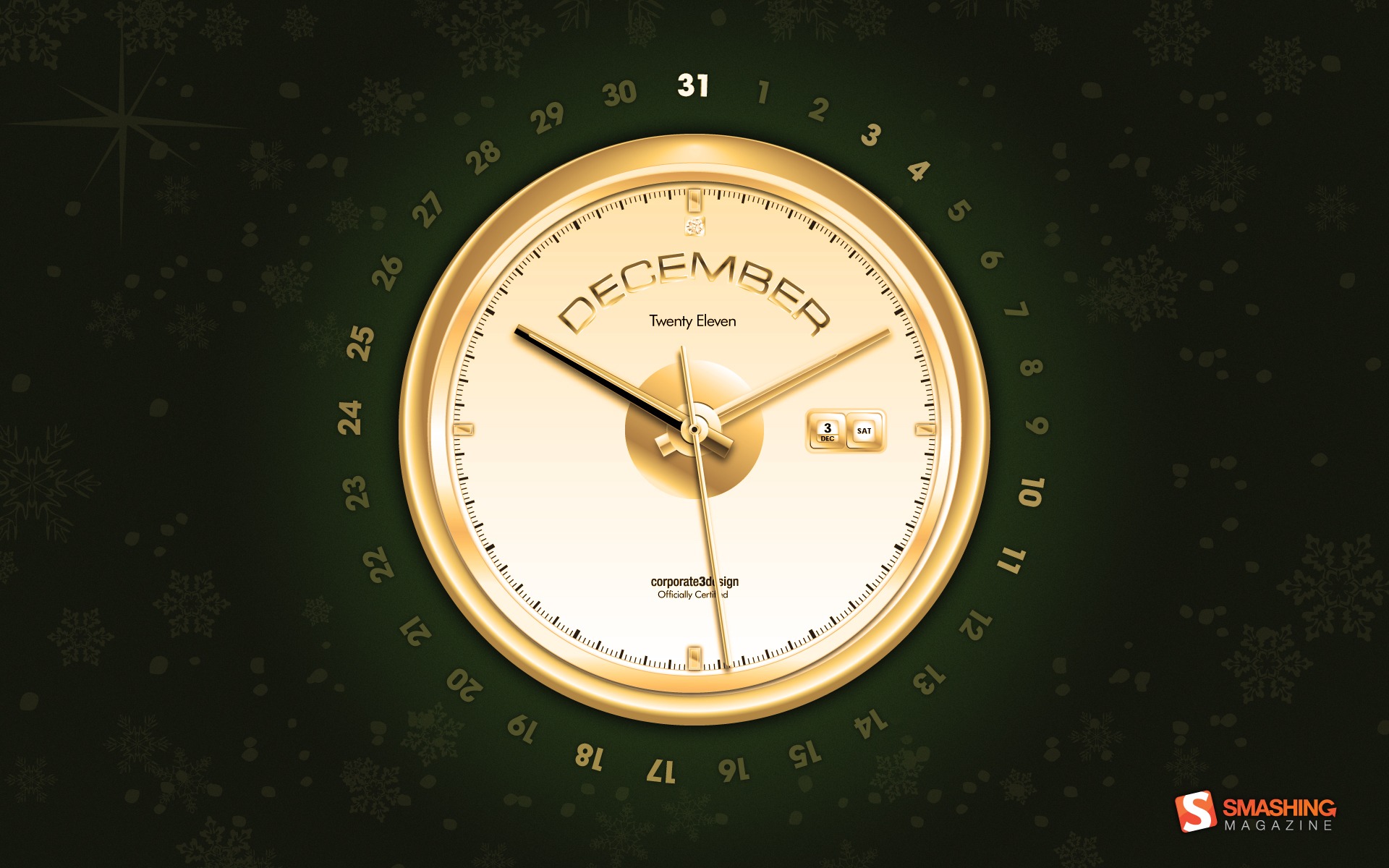 Декабрь 2011 Календарь обои (2) #12 - 1920x1200