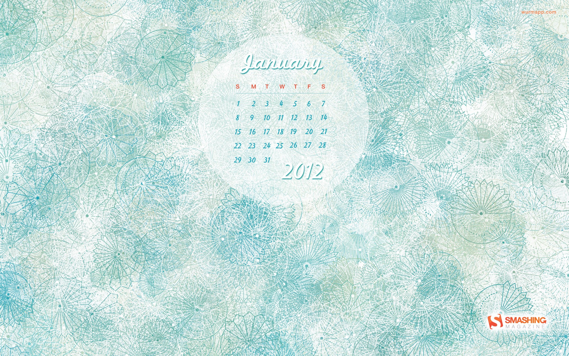 January 2012 Calendar Wallpapers #9 - 1920x1200