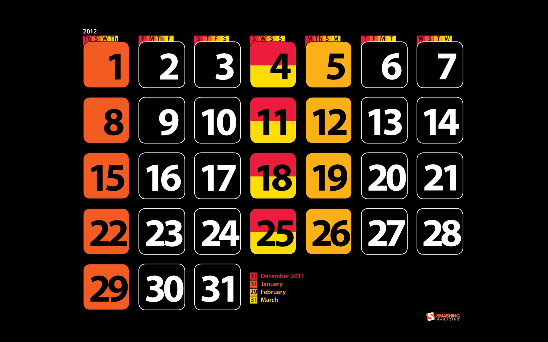 01 2012 Calendario Wallpapers #11 - 1920x1200