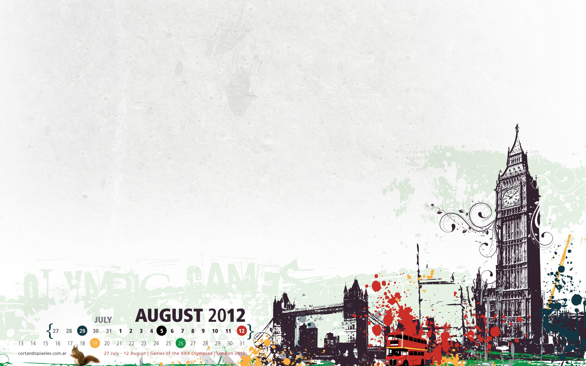 Calendario de agosto de 2012 fondos de pantalla (2) #6 - 1920x1200