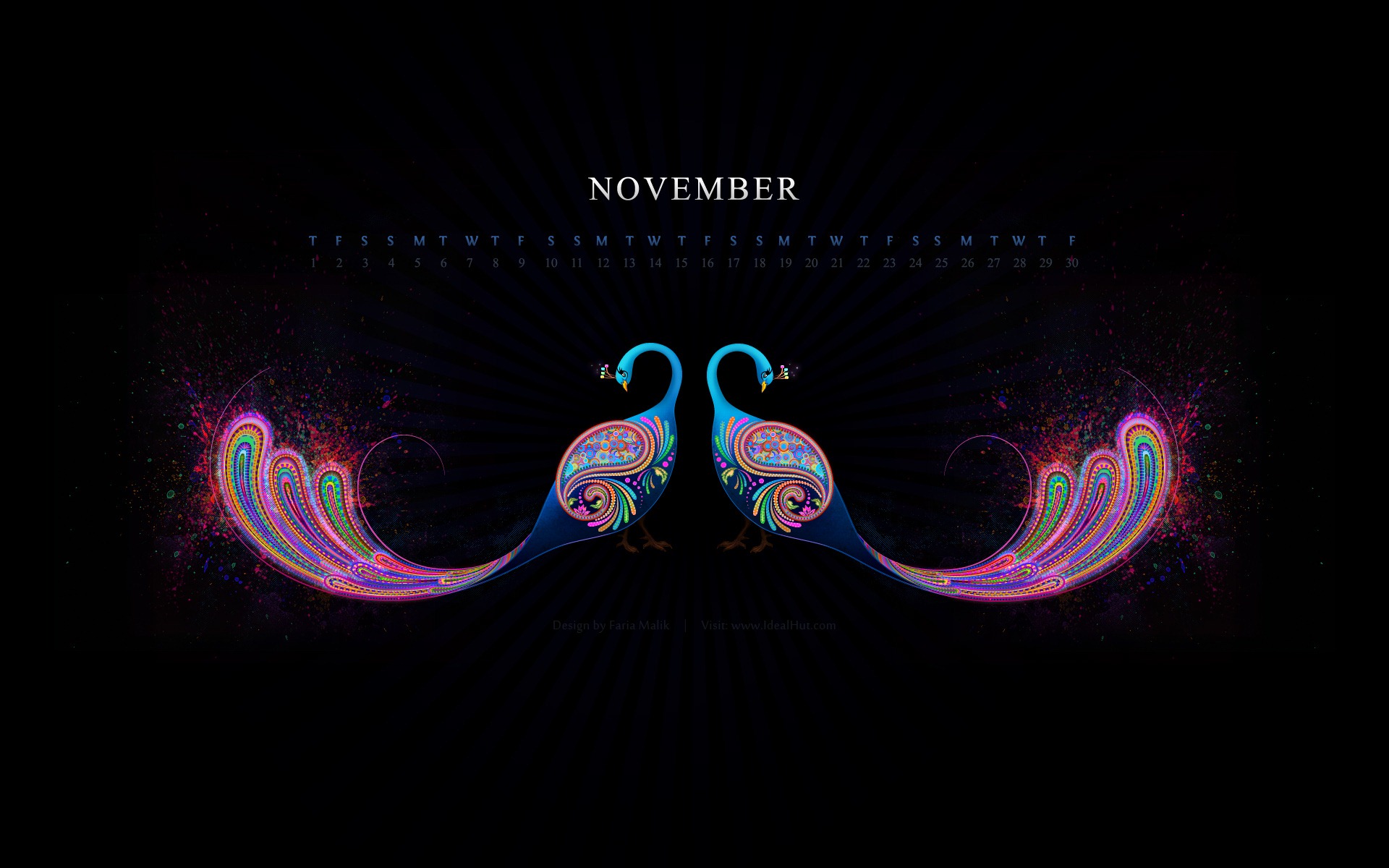 November 2012 Kalender Wallpaper (1) #8 - 1920x1200