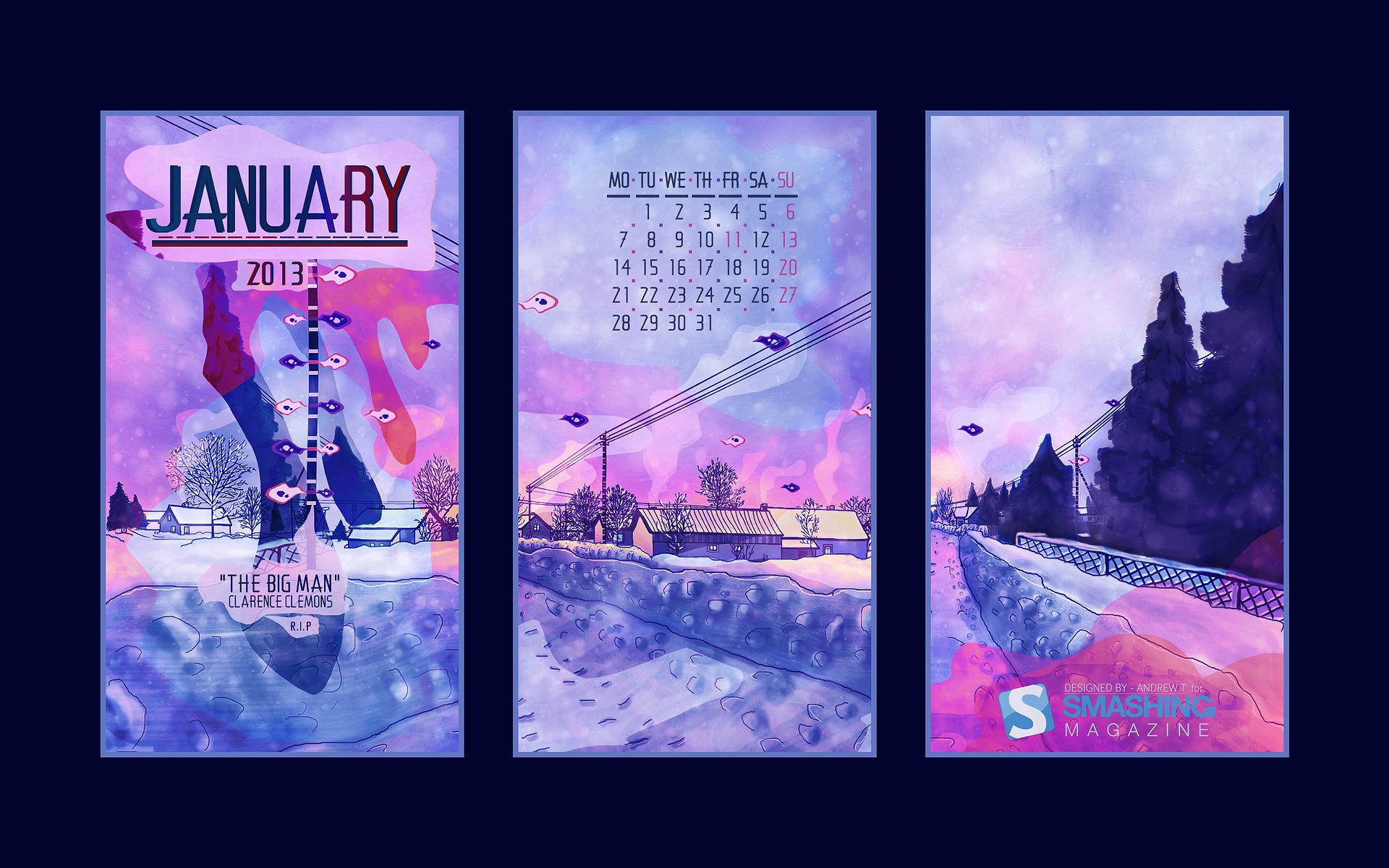 Januar 2013 Kalender Wallpaper (2) #6 - 1920x1200