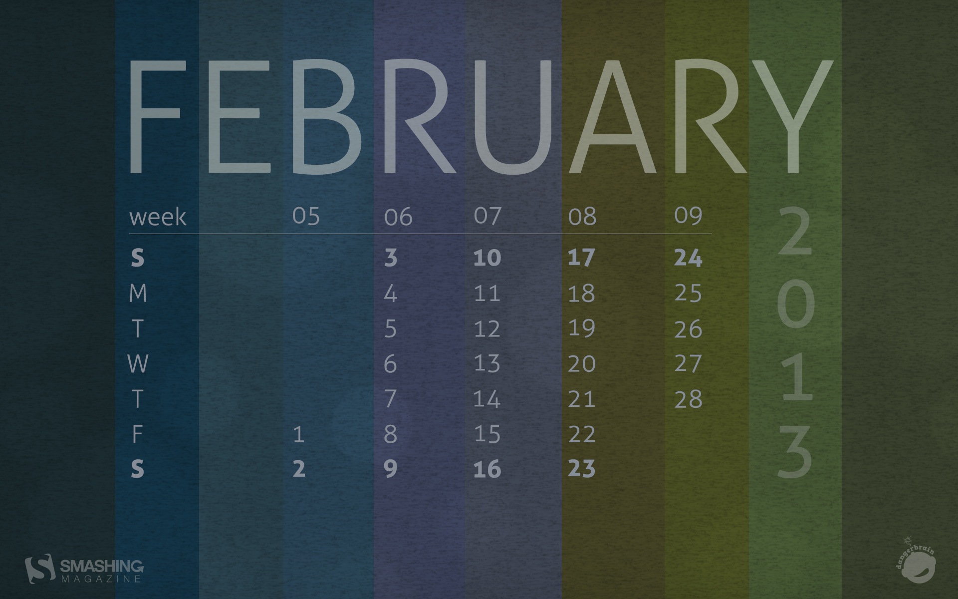 February 2013 Calendar wallpaper (2) #8 - 1920x1200