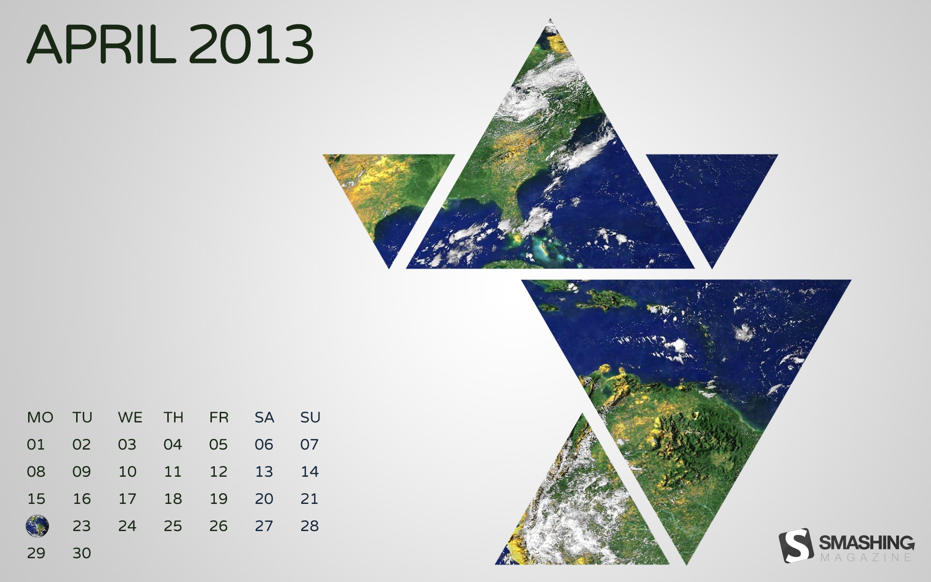 April 2013 Calendar wallpaper (1) #6 - 1920x1200