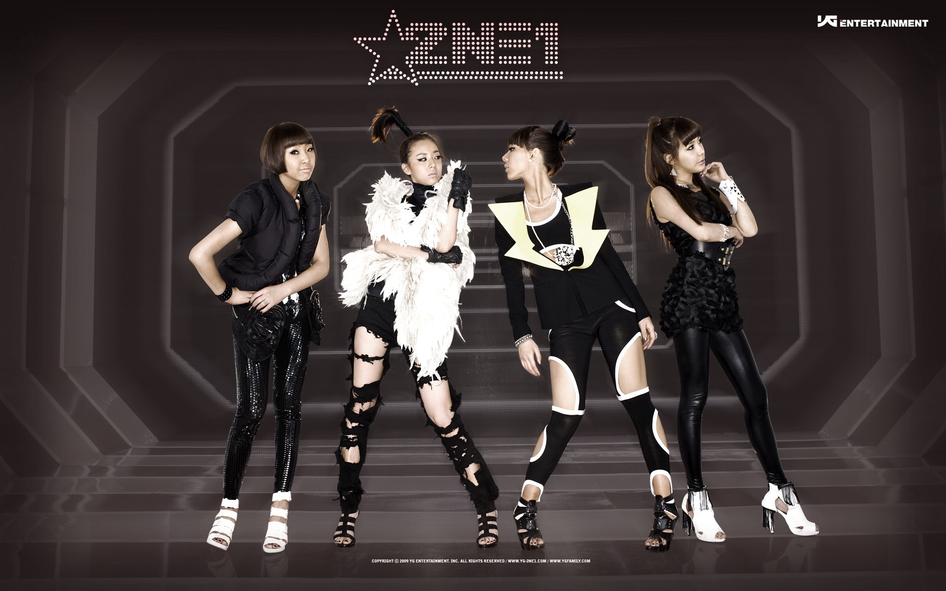 한국 음악 소녀 그룹 2NE1의 HD 배경 화면 #11 - 1920x1200