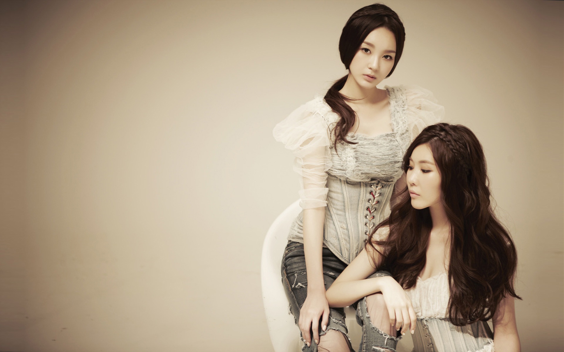 Davichi, корейский группы девушки дуэт, HD обои #8 - 1920x1200