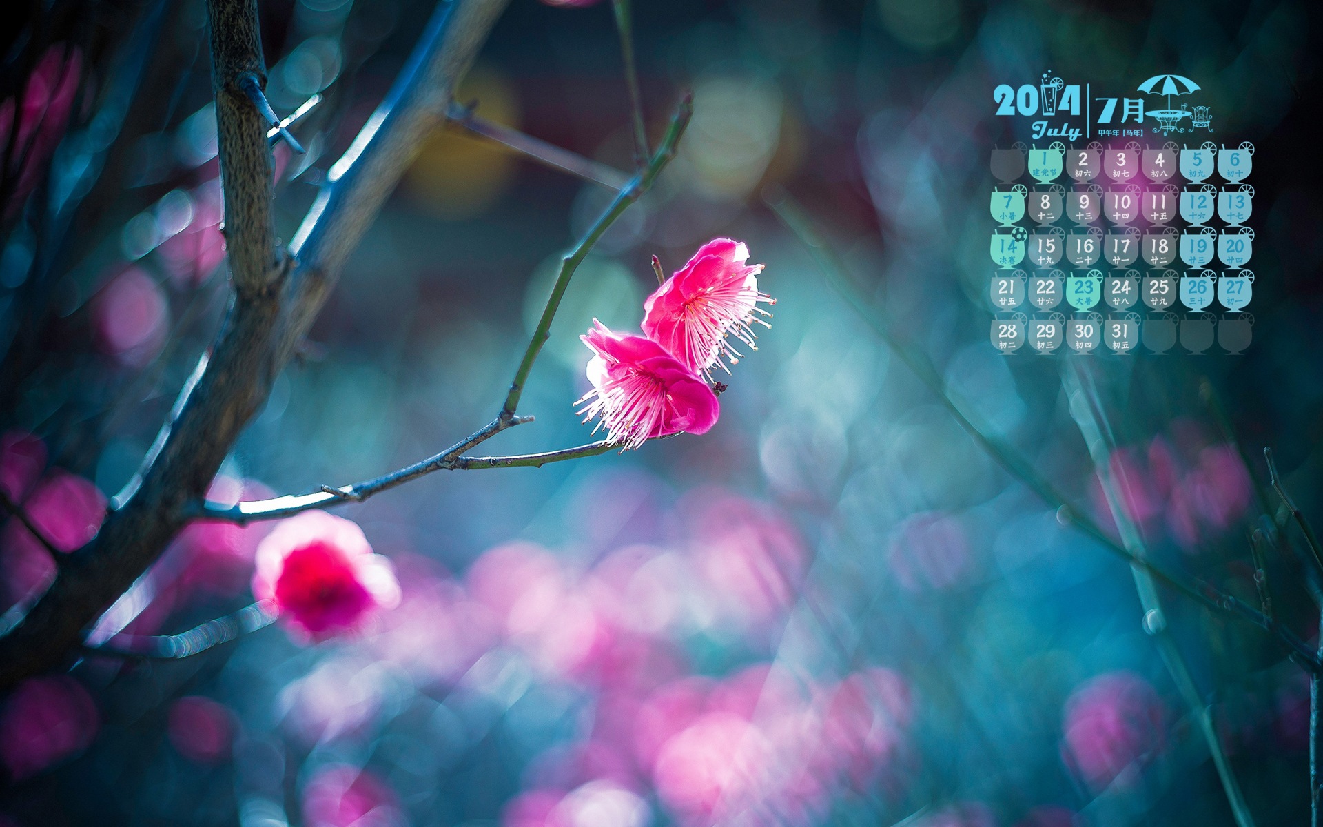 July 2014 calendar wallpaper (1) #17 - 1920x1200